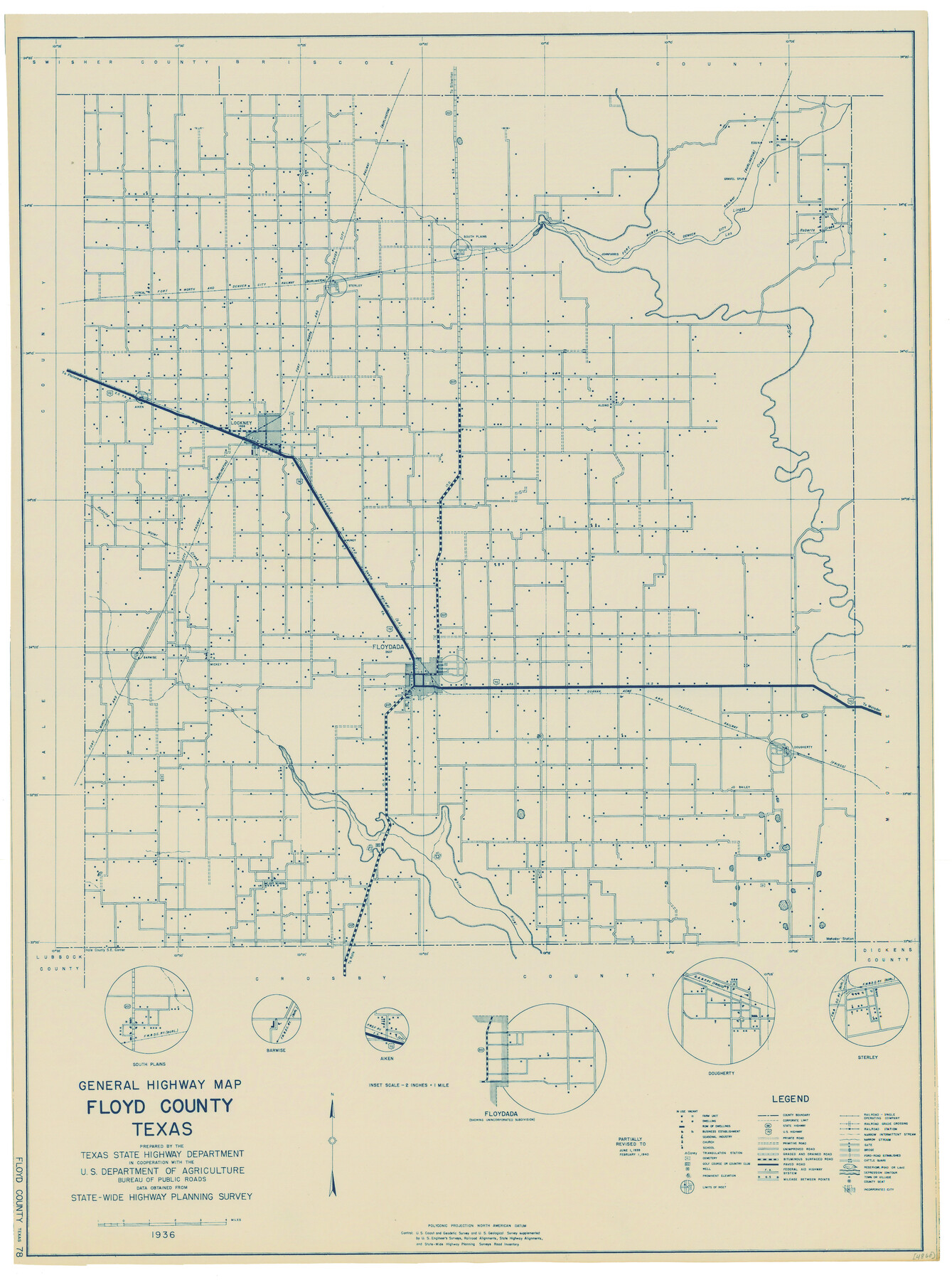 79091, General Highway Map, Floyd County, Texas, Texas State Library and Archives