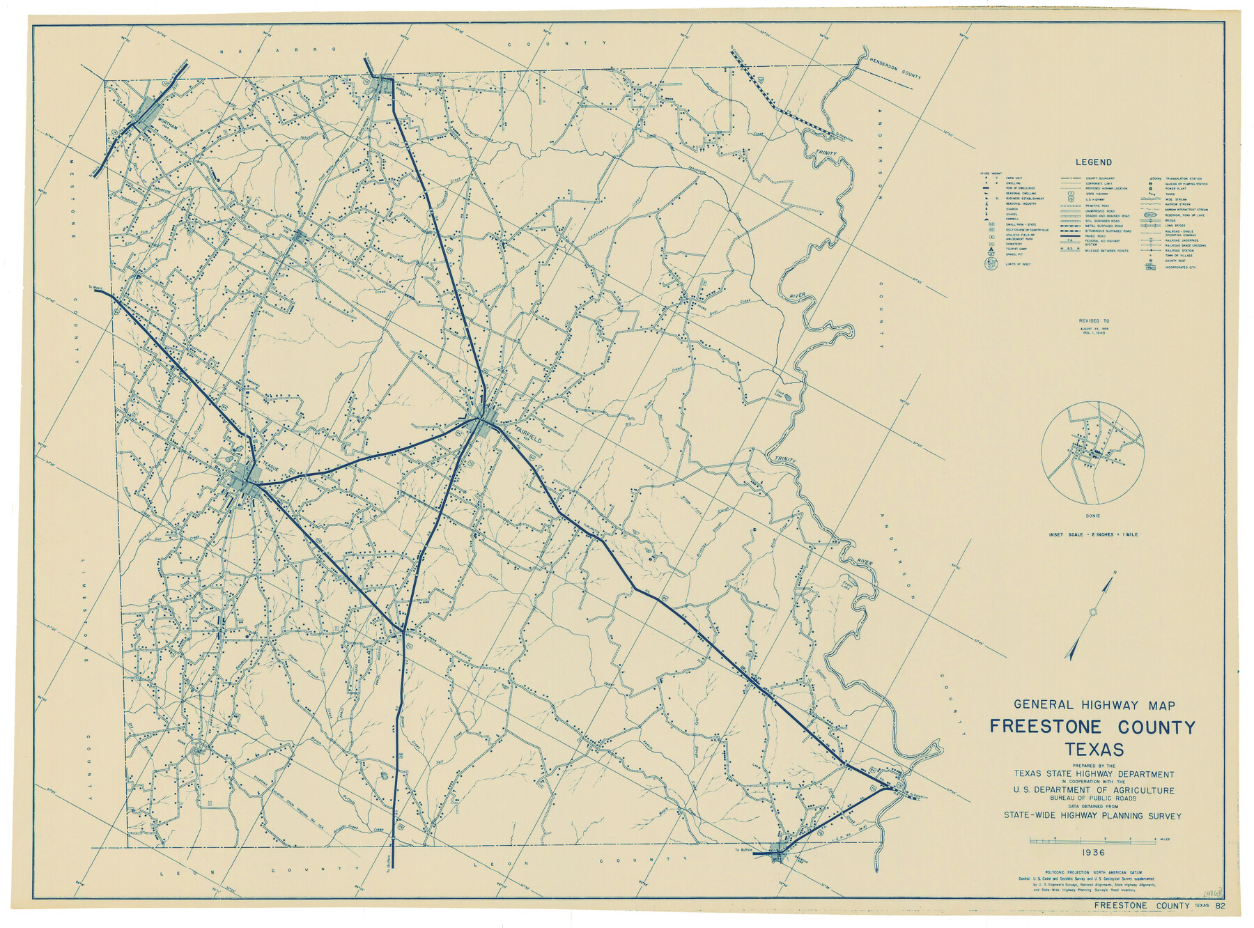79094, General Highway Map, Freestone County, Texas, Texas State Library and Archives