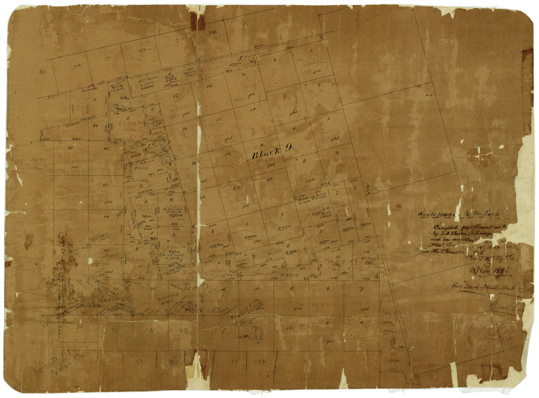 7913, Taylor County Rolled Sketch 19, General Map Collection
