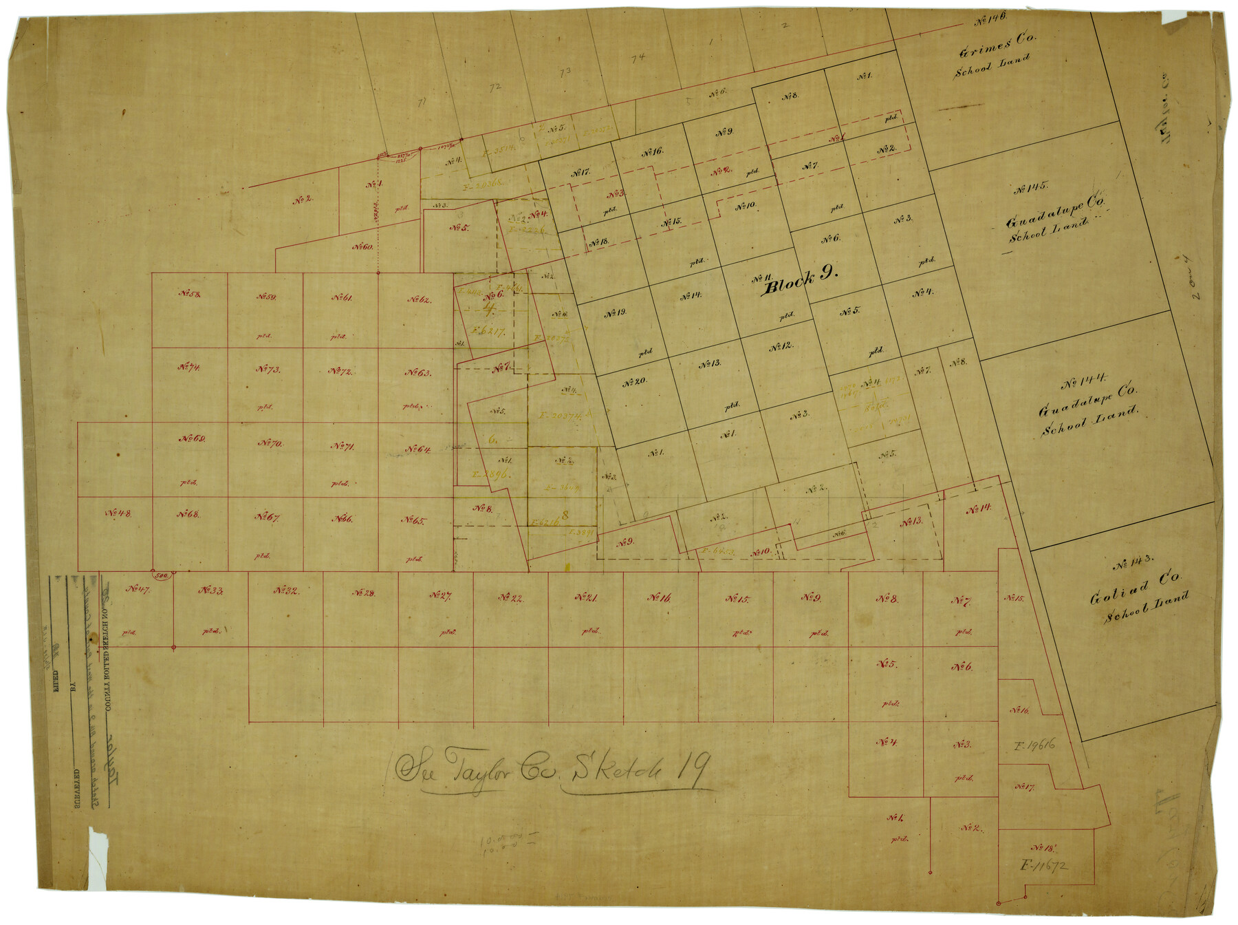 7914, Taylor County Rolled Sketch 20, General Map Collection