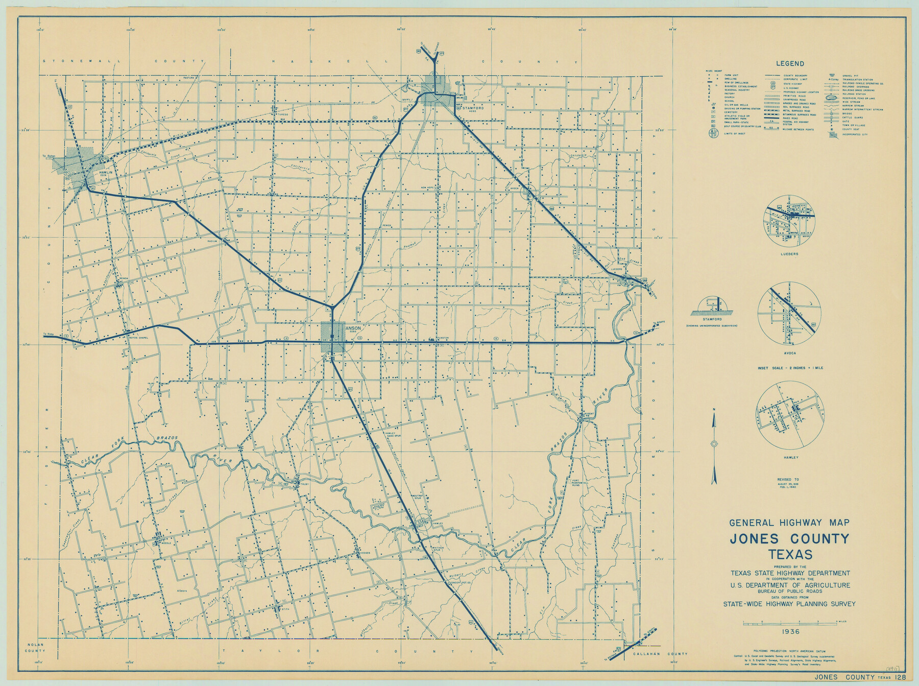 79150, General Highway Map, Jones County, Texas, Texas State Library and Archives