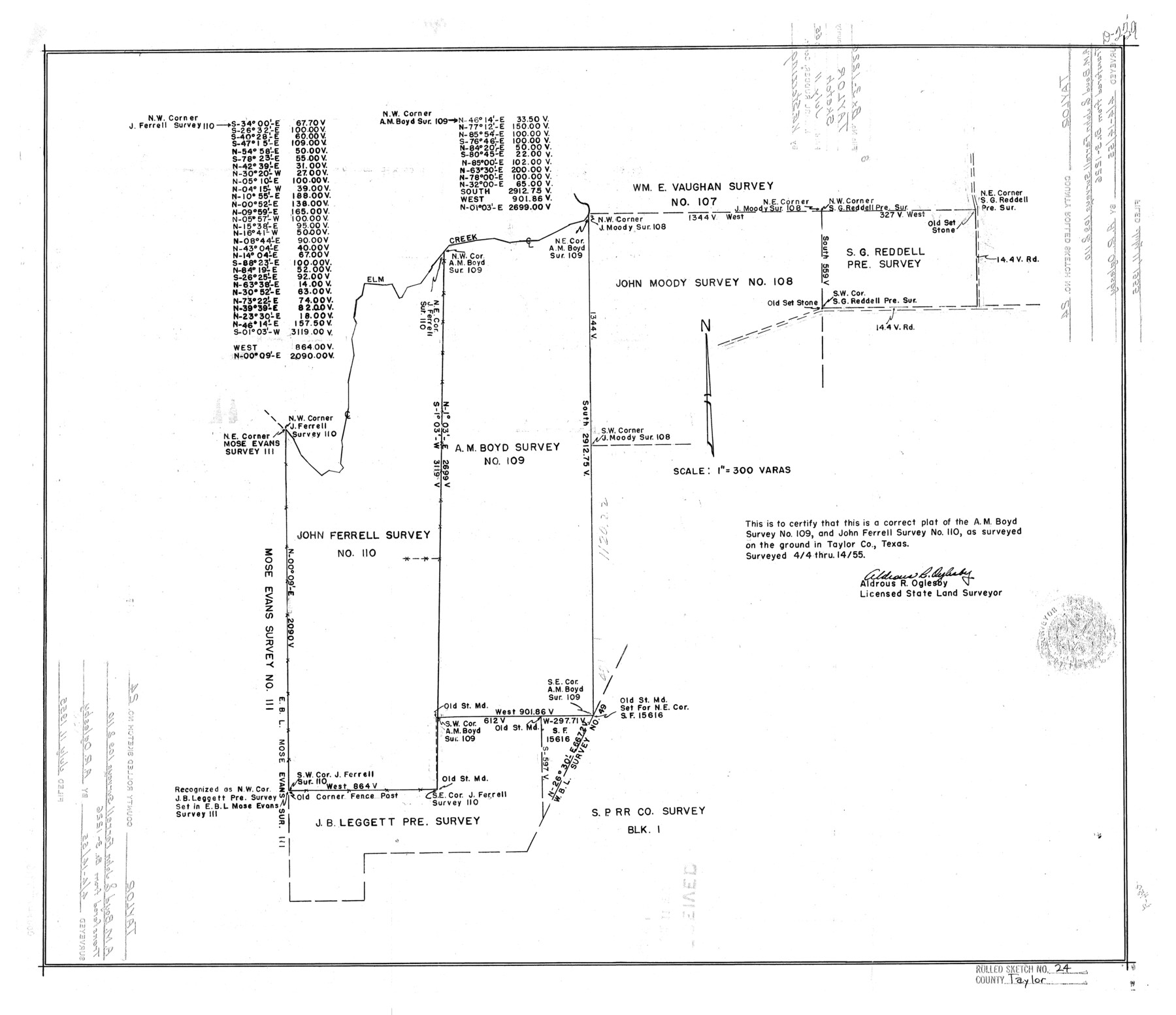 7916, Taylor County Rolled Sketch 24, General Map Collection