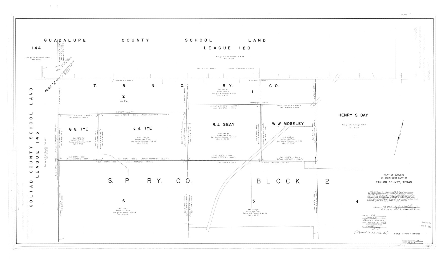 7917, Taylor County Rolled Sketch 25, General Map Collection