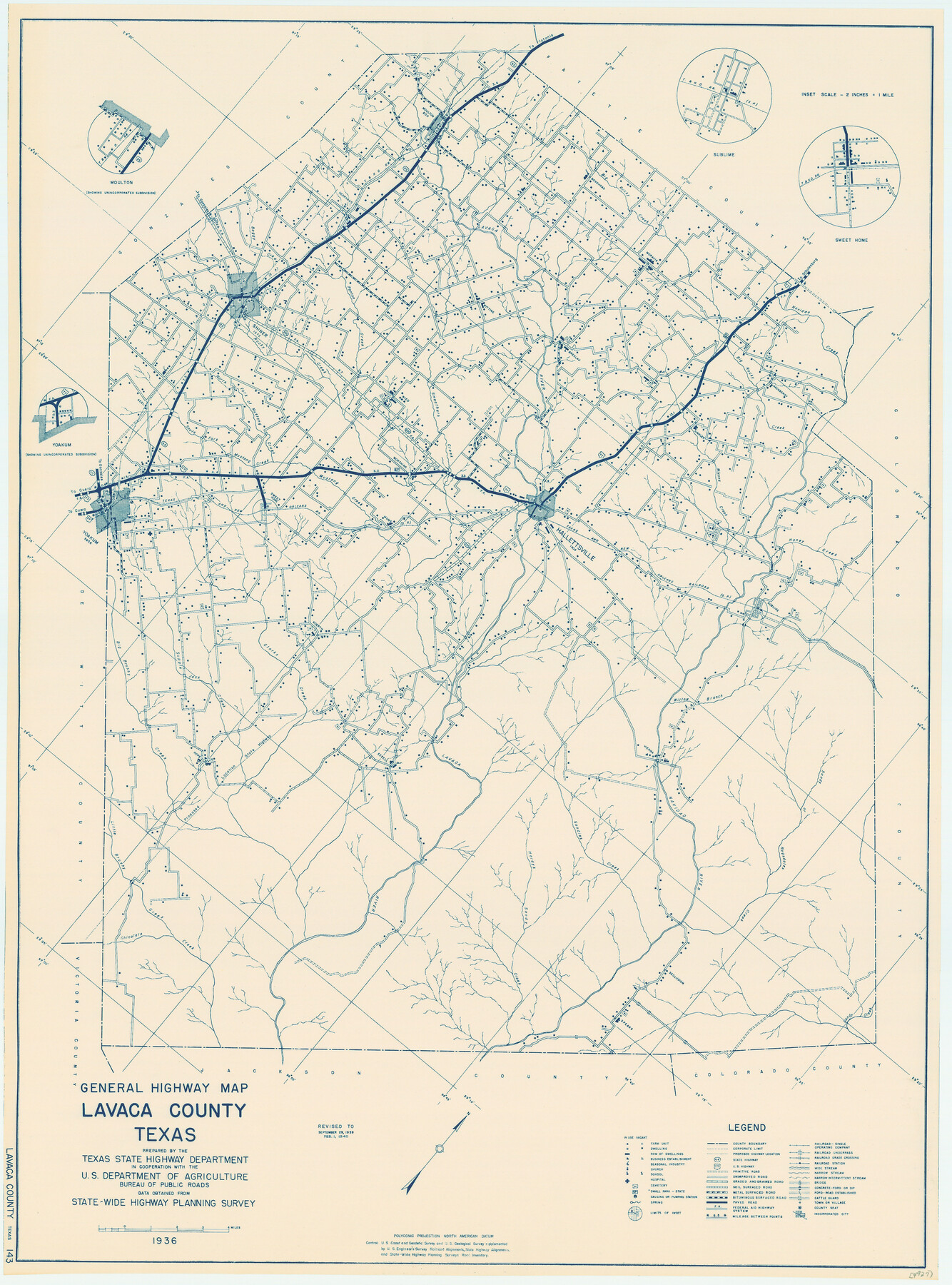 79170, General Highway Map, Lavaca County, Texas, Texas State Library and Archives
