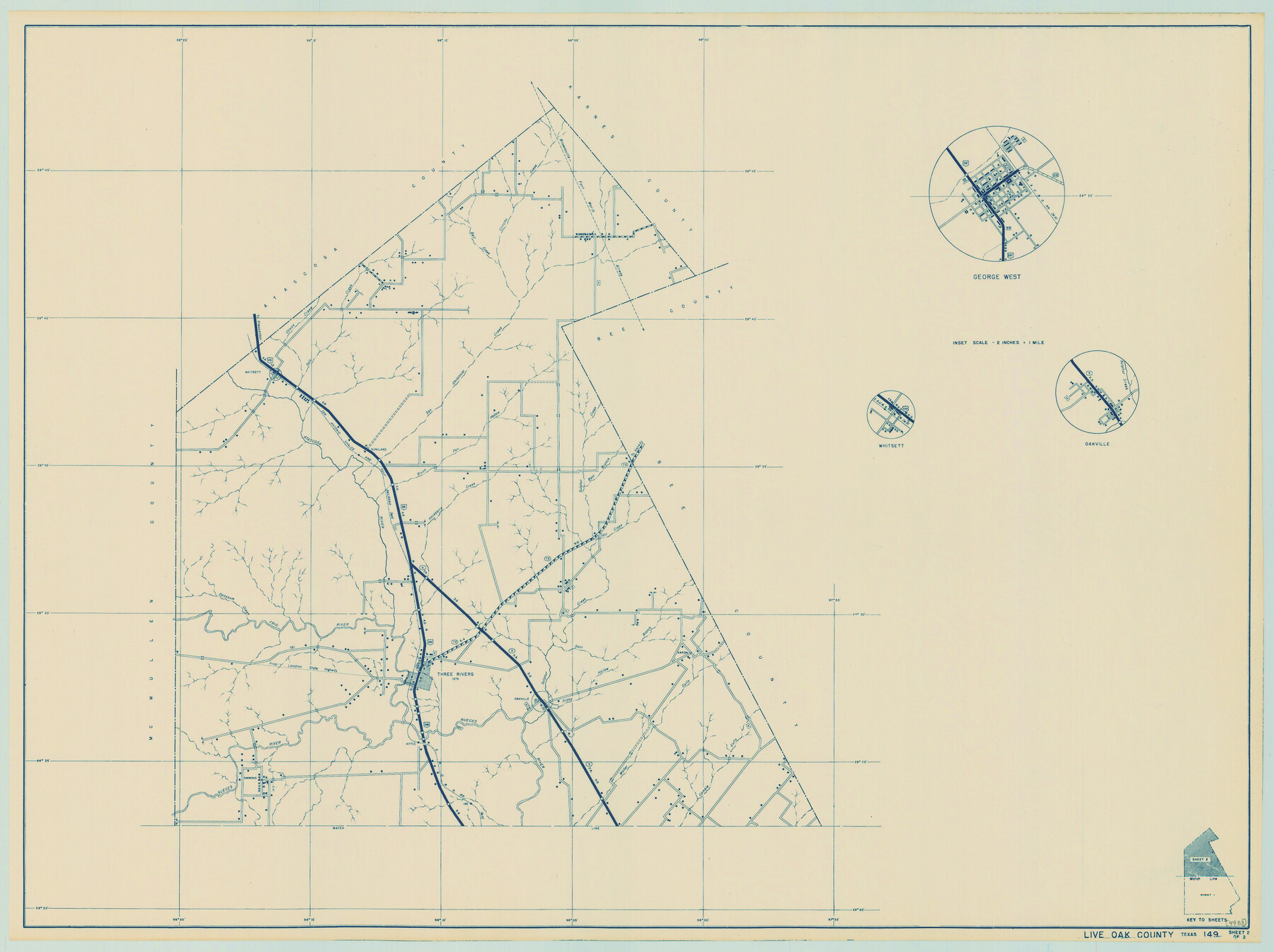 79176, General Highway Map, Live Oak County, Texas, Texas State Library and Archives