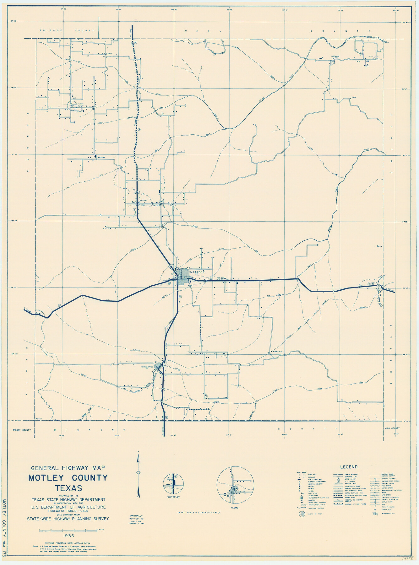 79204, General Highway Map, Motley County, Texas, Texas State Library and Archives