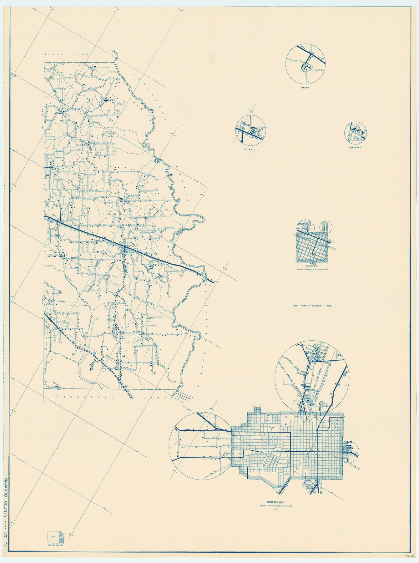 79206, General Highway Map, Navarro County, Texas, Texas State Library and Archives