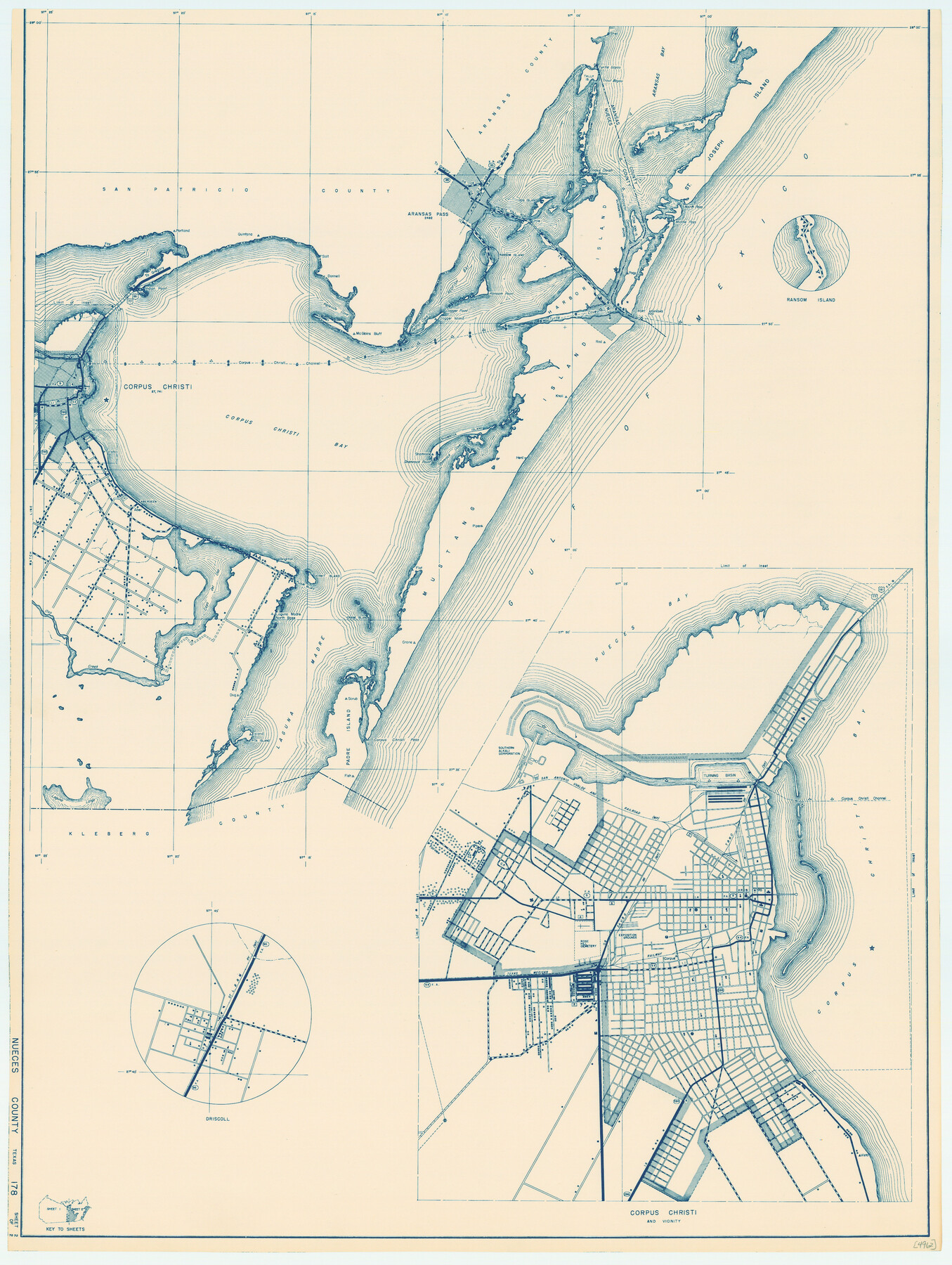 79209, General Highway Map, Nueces County, Texas, Texas State Library and Archives