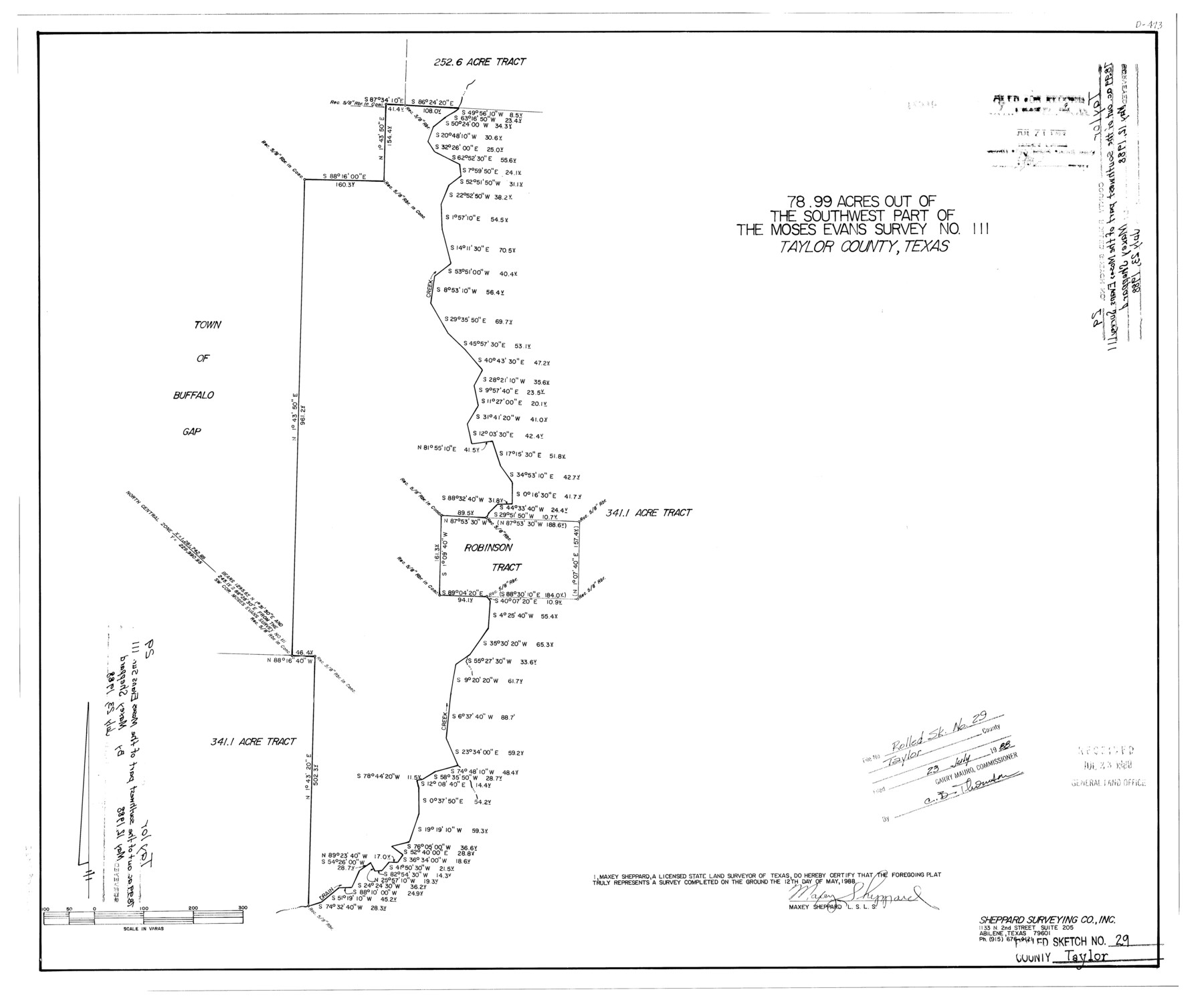 7922, Taylor County Rolled Sketch 29, General Map Collection