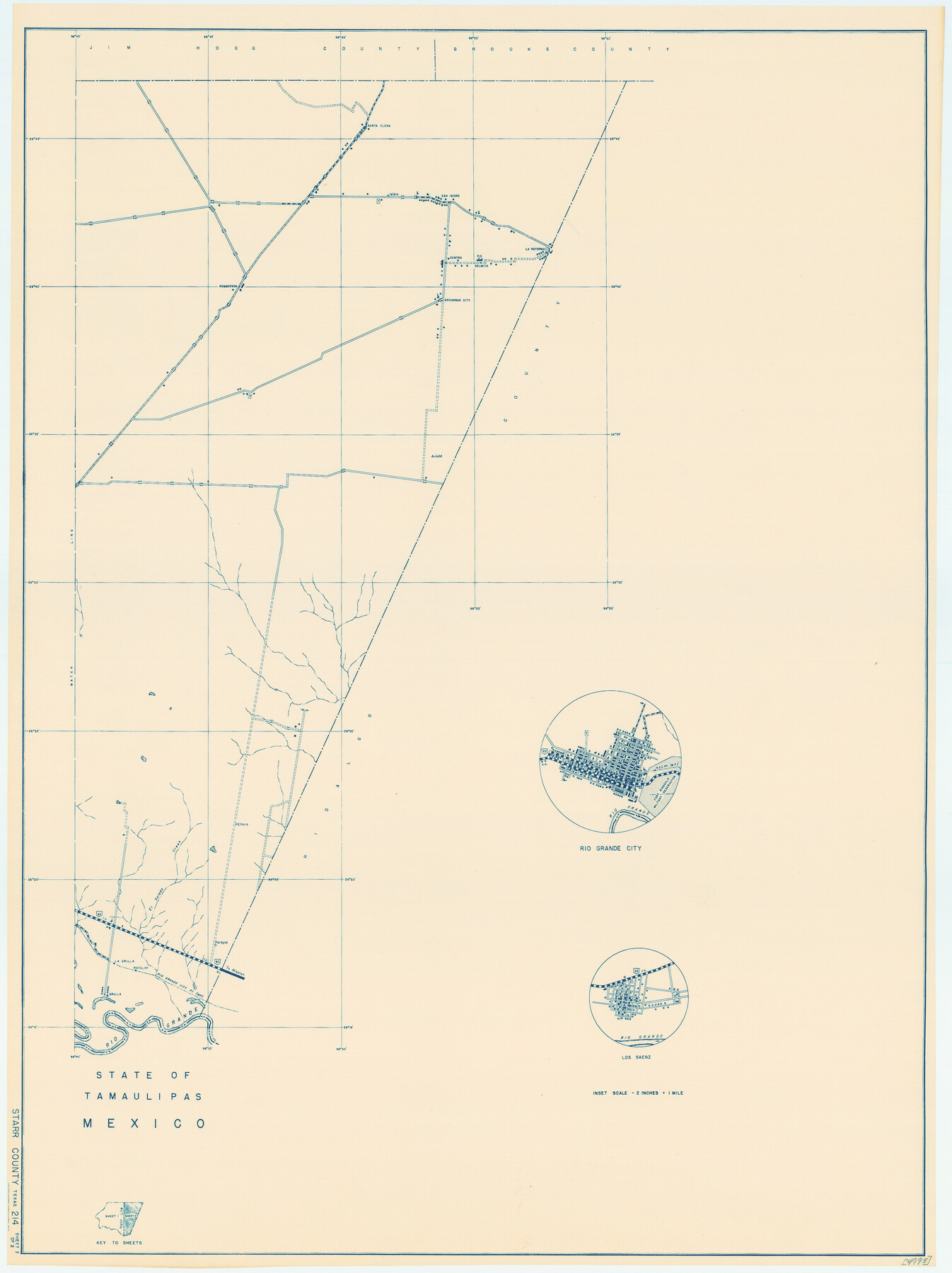 79246, General Highway Map, Starr County, Texas, Texas State Library and Archives