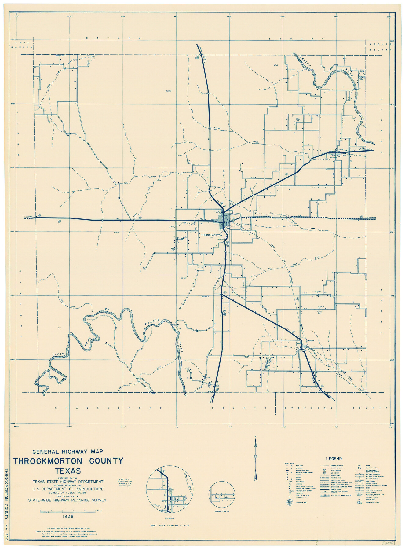 79258, General Highway Map, Throckmorton County, Texas, Texas State Library and Archives
