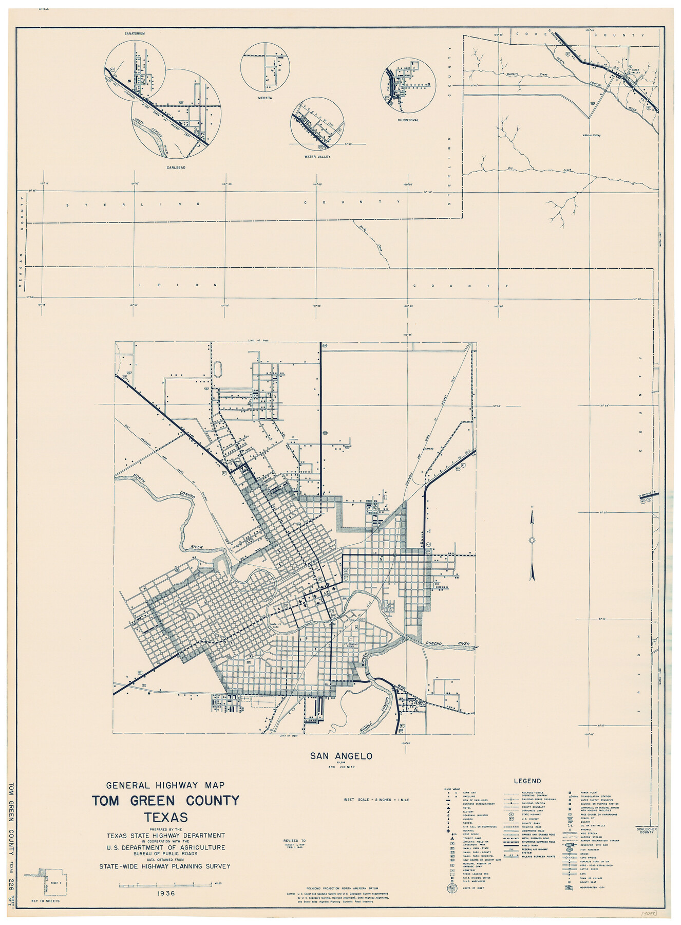 79259, General Highway Map, Tom Green County, Texas, Texas State Library and Archives
