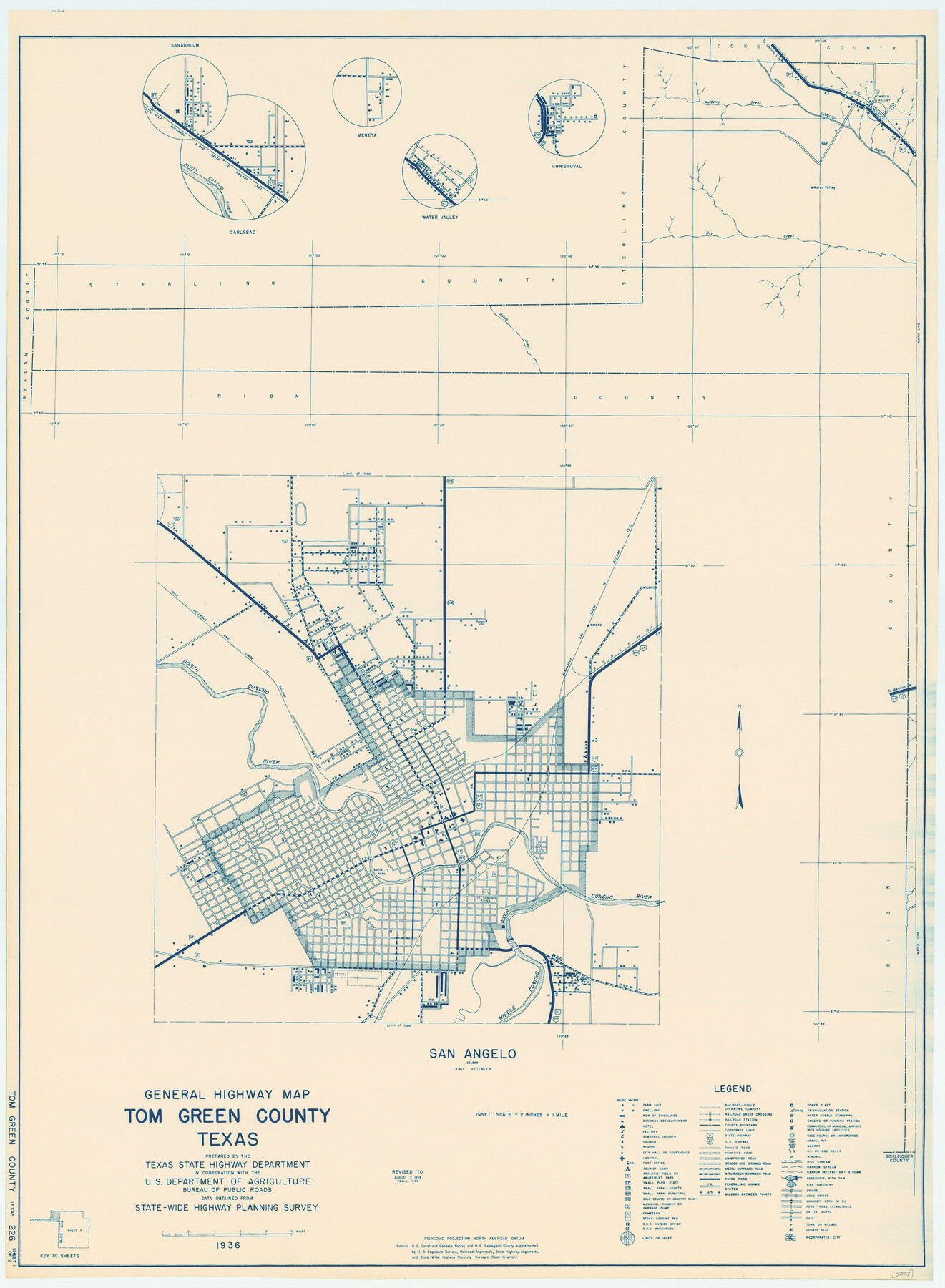 79259, General Highway Map, Tom Green County, Texas, Texas State Library and Archives