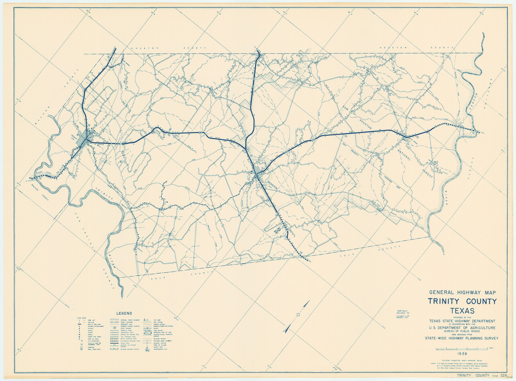 79263, General Highway Map, Trinity County, Texas, Texas State Library and Archives