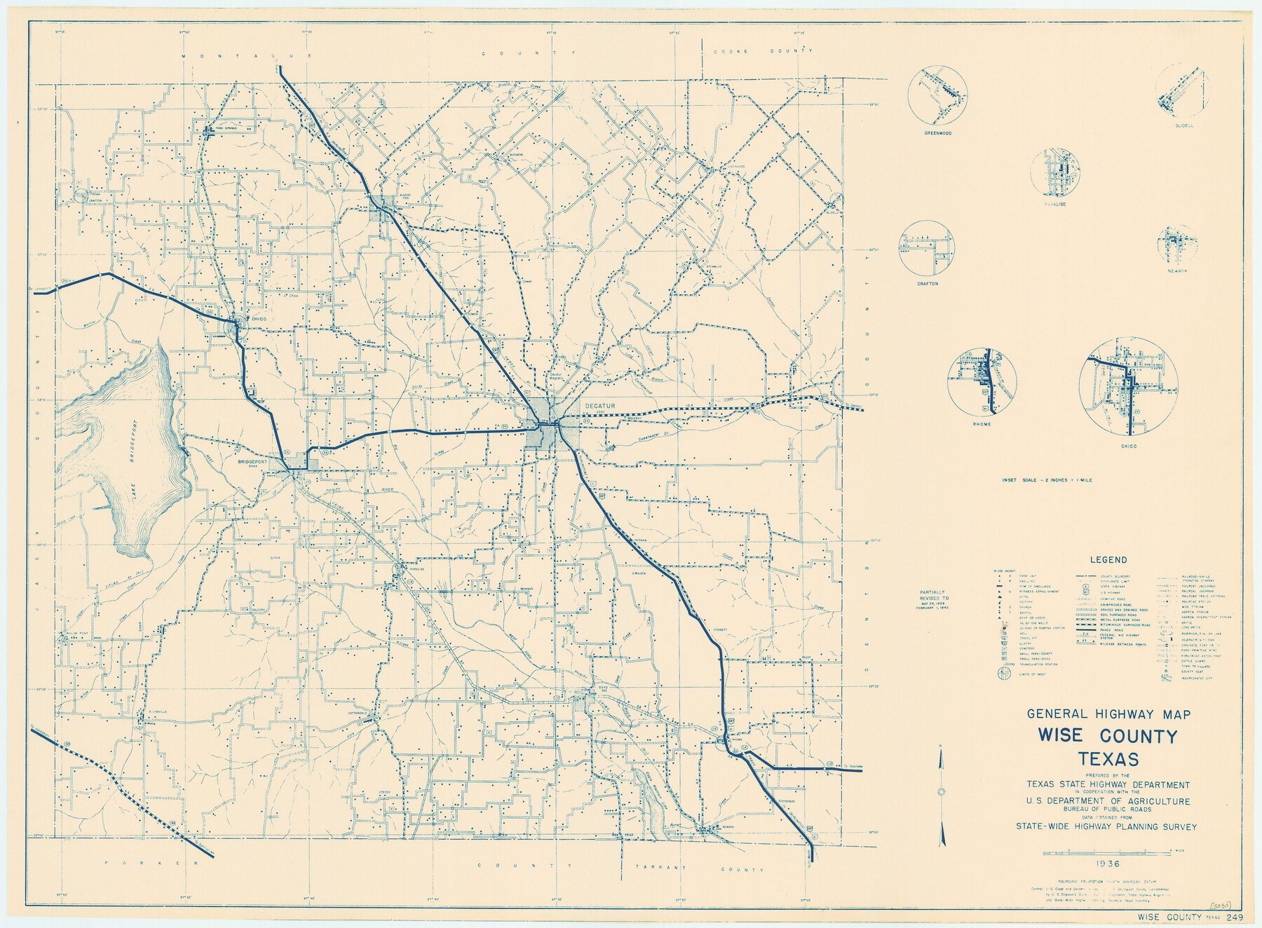 79284, General Highway Map, Wise County, Texas, Texas State Library and Archives