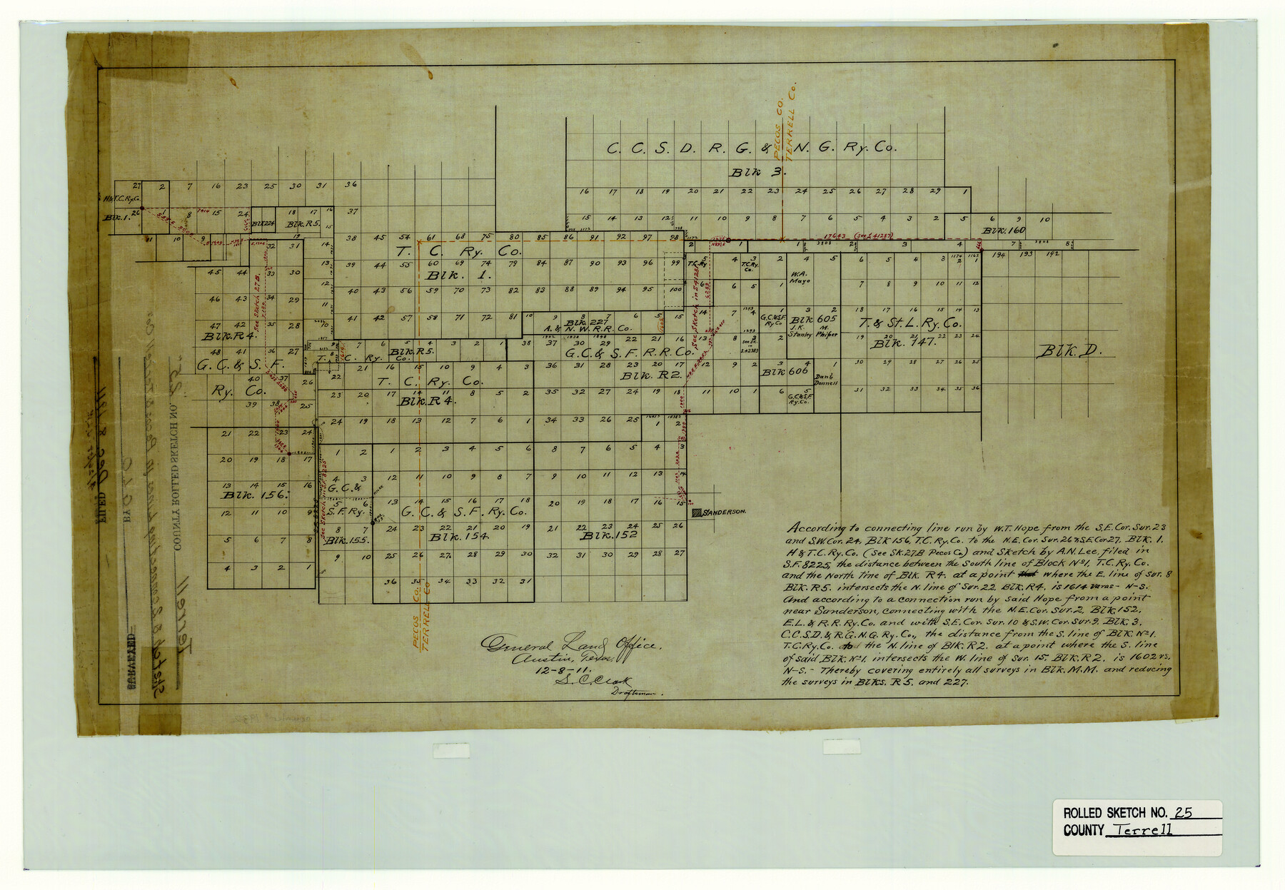 7932, Terrell County Rolled Sketch 25, General Map Collection