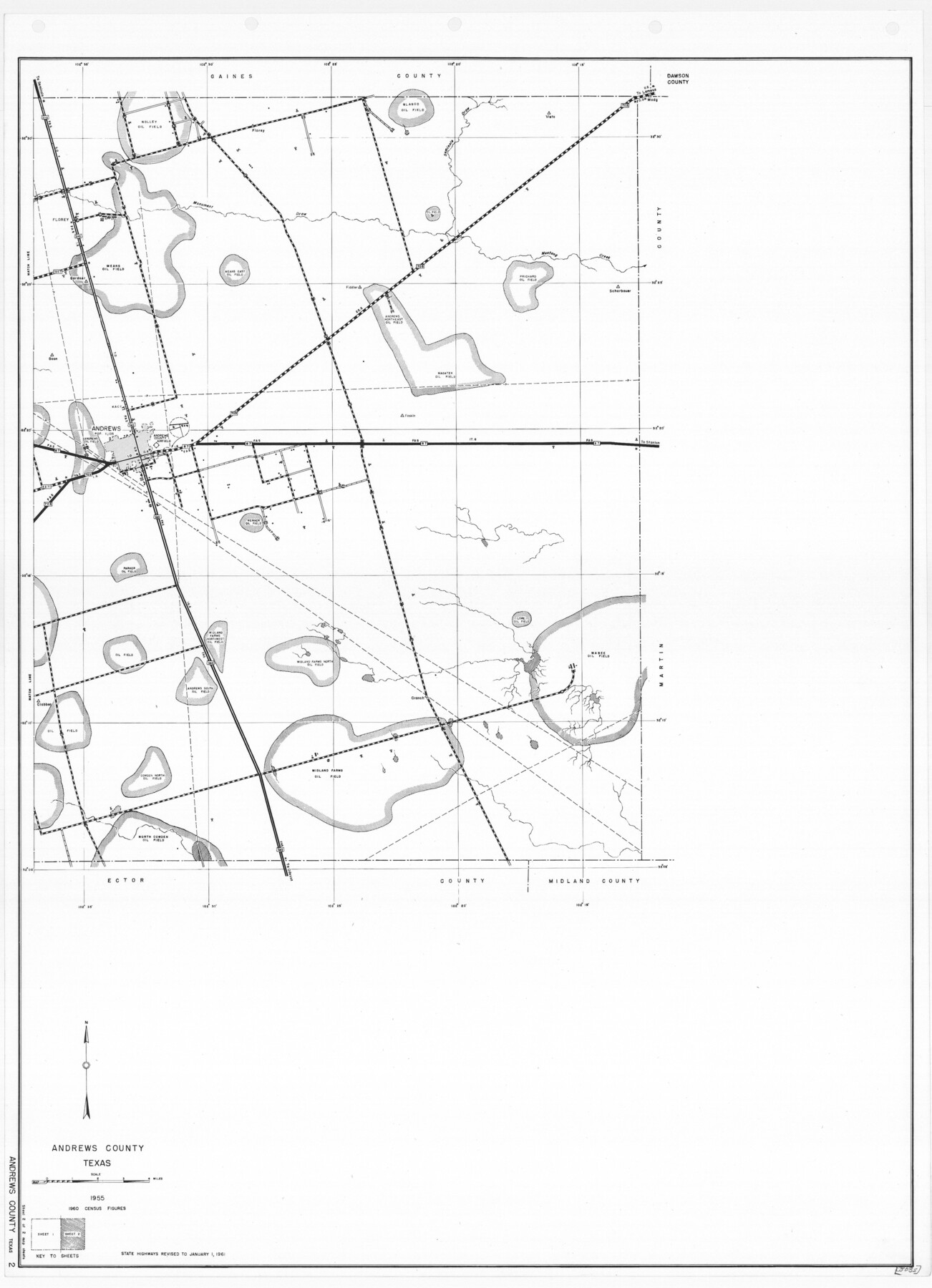 79348, General Highway Map, Andrews County, Texas, Texas State Library and Archives