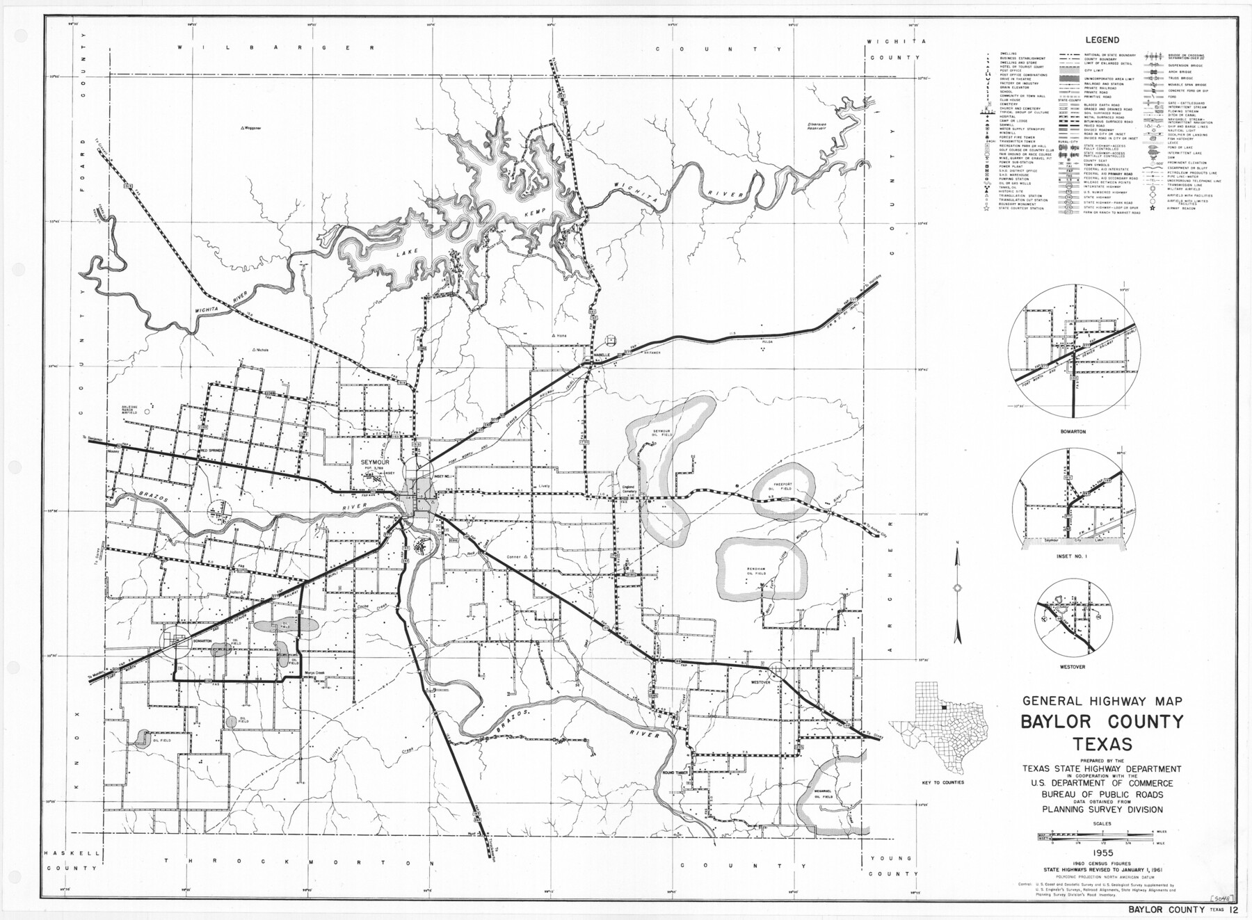 79363, General Highway Map, Baylor County, Texas, Texas State Library and Archives