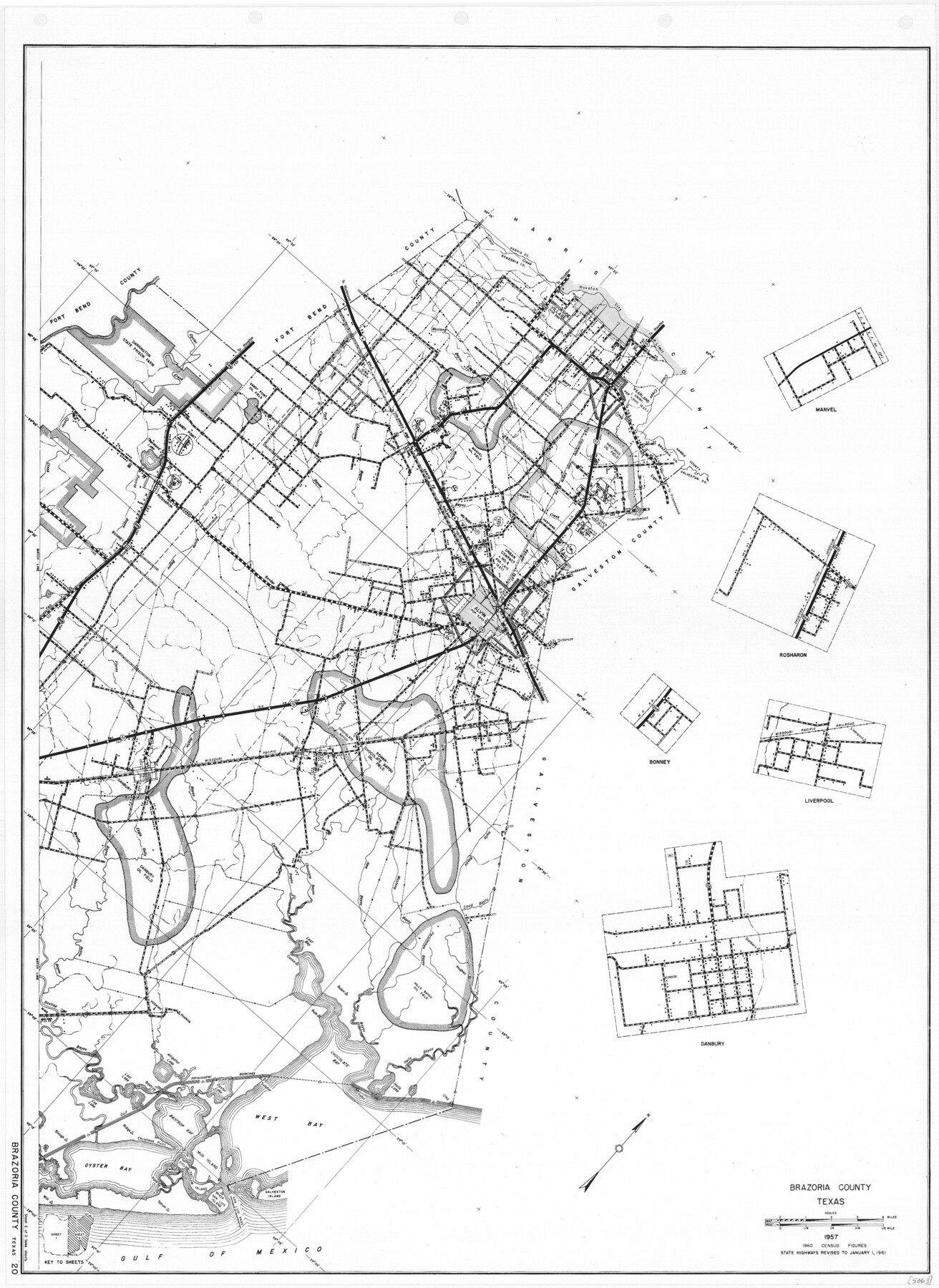 79383, General Highway Map, Brazoria County, Texas, Texas State Library and Archives