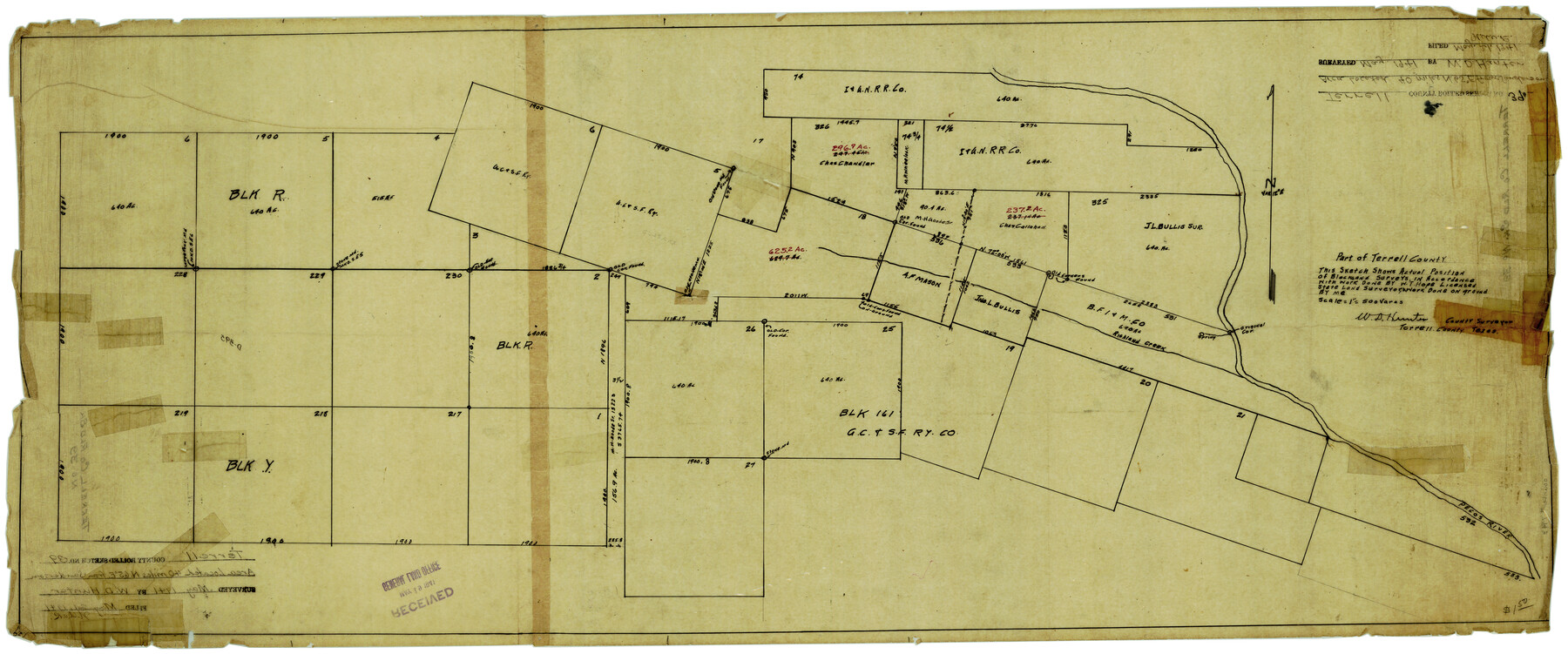 7943, Terrell County Rolled Sketch 39, General Map Collection
