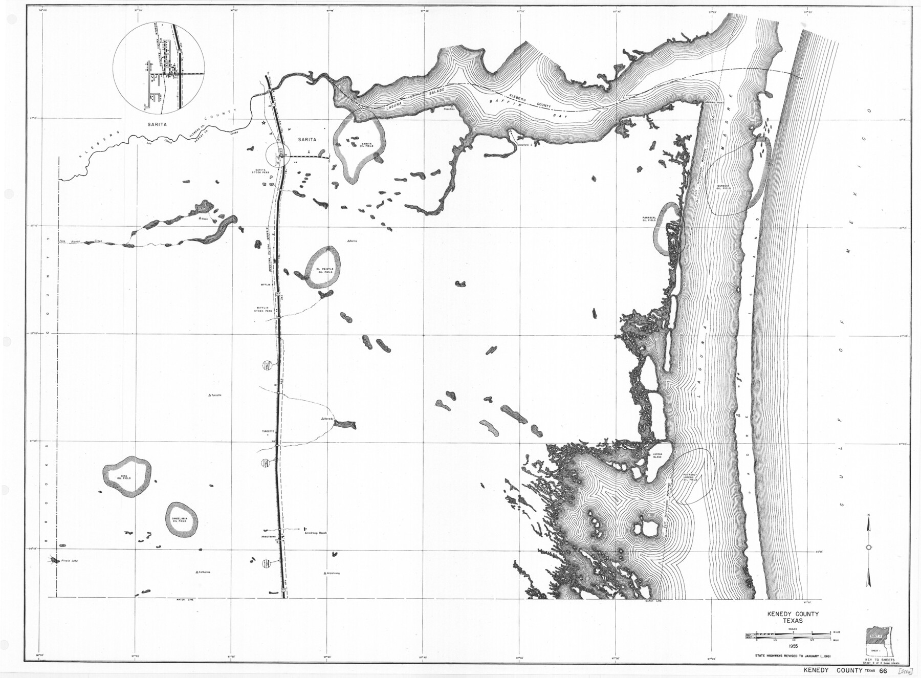 79447, General Highway Map, Kenedy County, Texas, Texas State Library and Archives