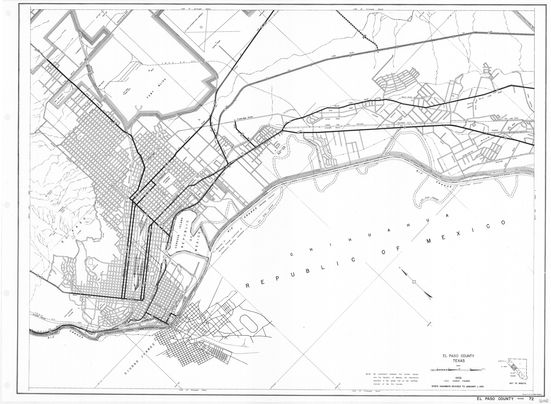 79457, General Highway Map, El Paso County, Texas, Texas State Library and Archives