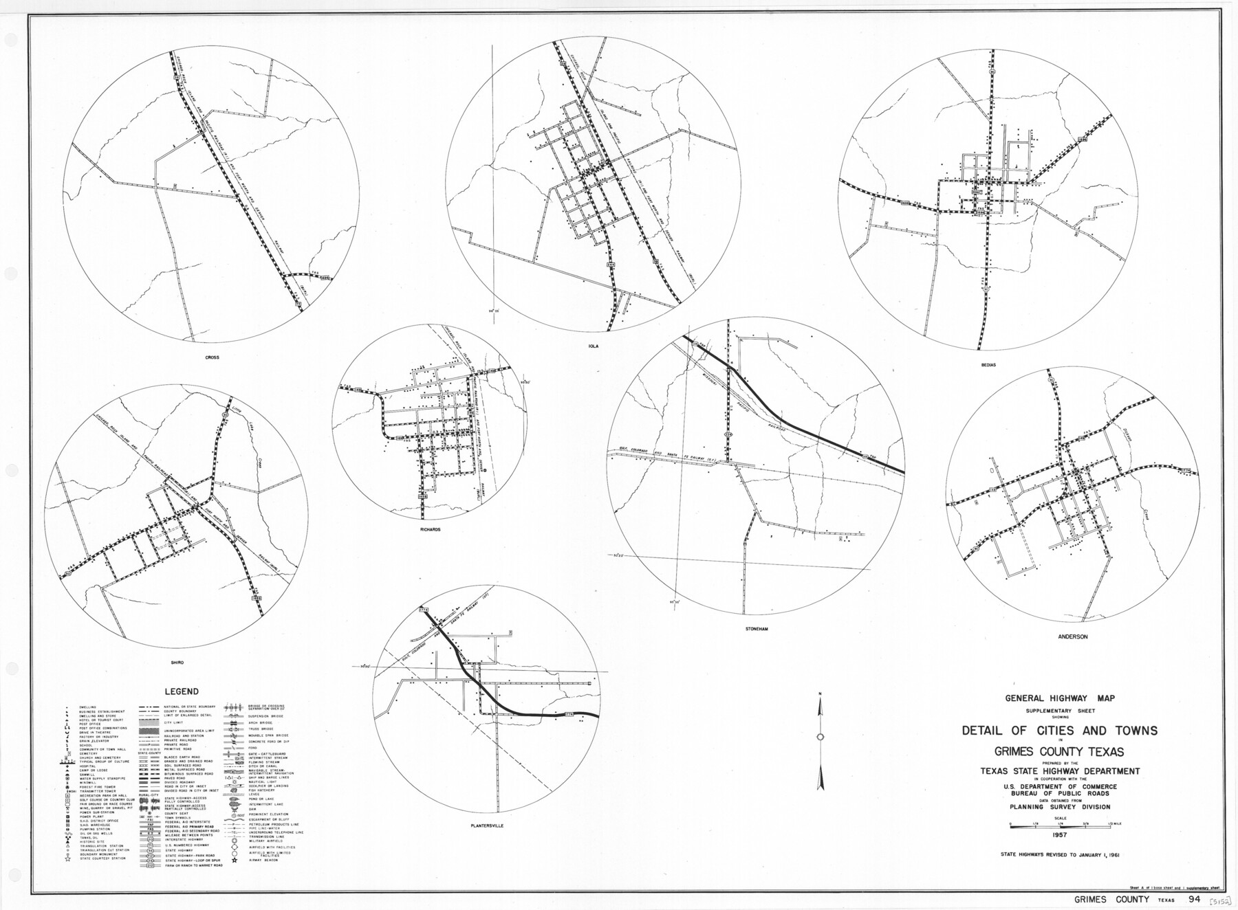 79491, General Highway Map.  Detail of Cities and Towns in Grimes County, Texas, Texas State Library and Archives