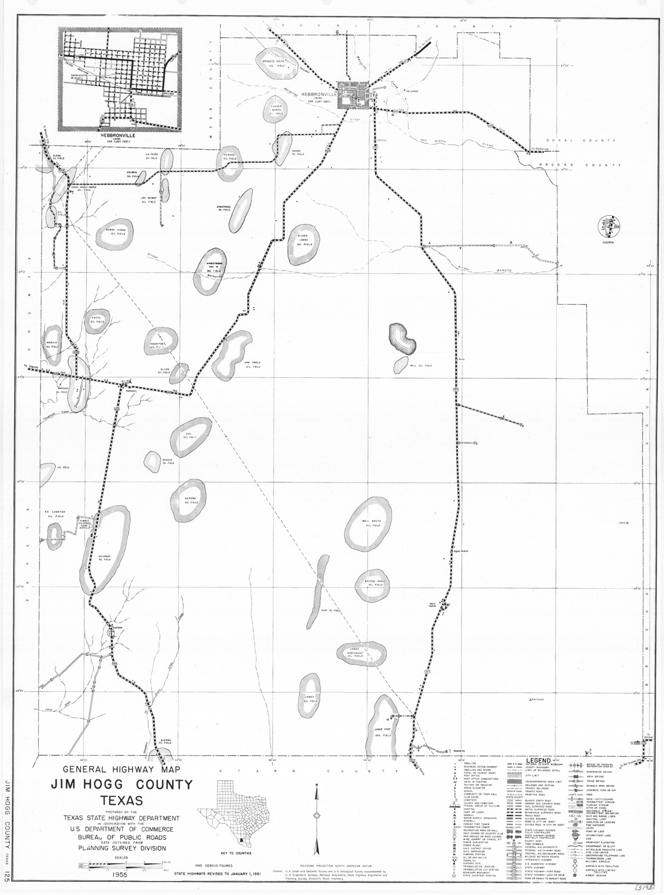 79541, General Highway Map, Jim Hogg County, Texas, Texas State Library and Archives