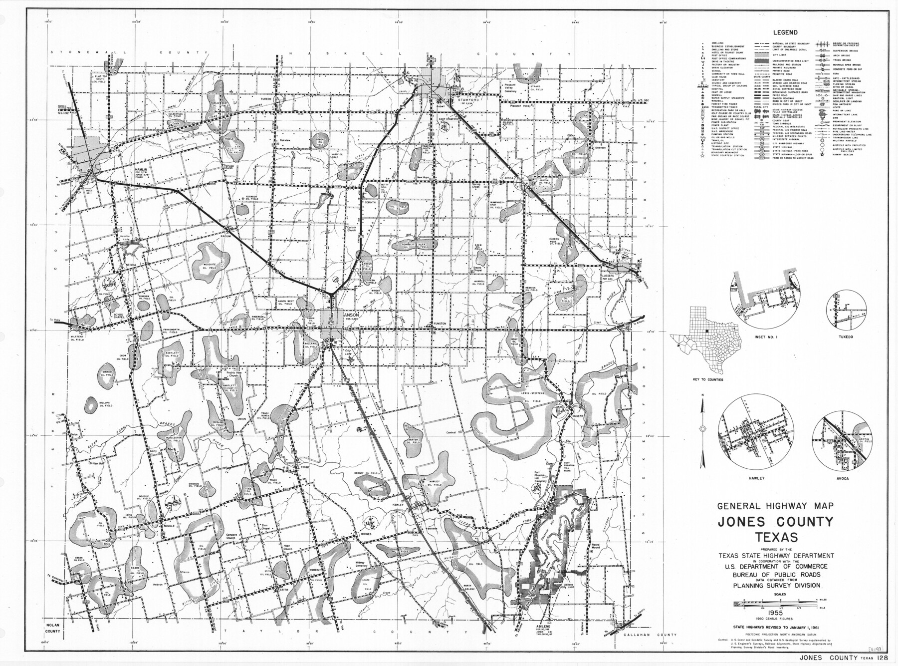 79546, General Highway Map, Jones County, Texas, Texas State Library and Archives