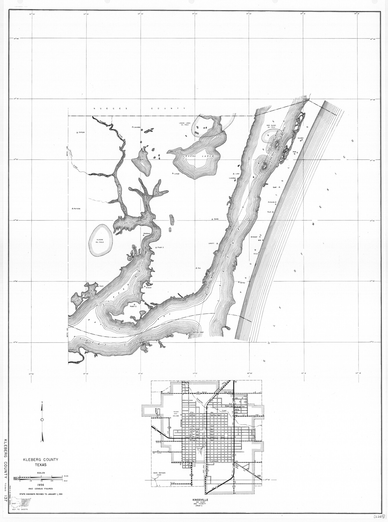 79559, General Highway Map, Kleberg County, Texas, Texas State Library and Archives