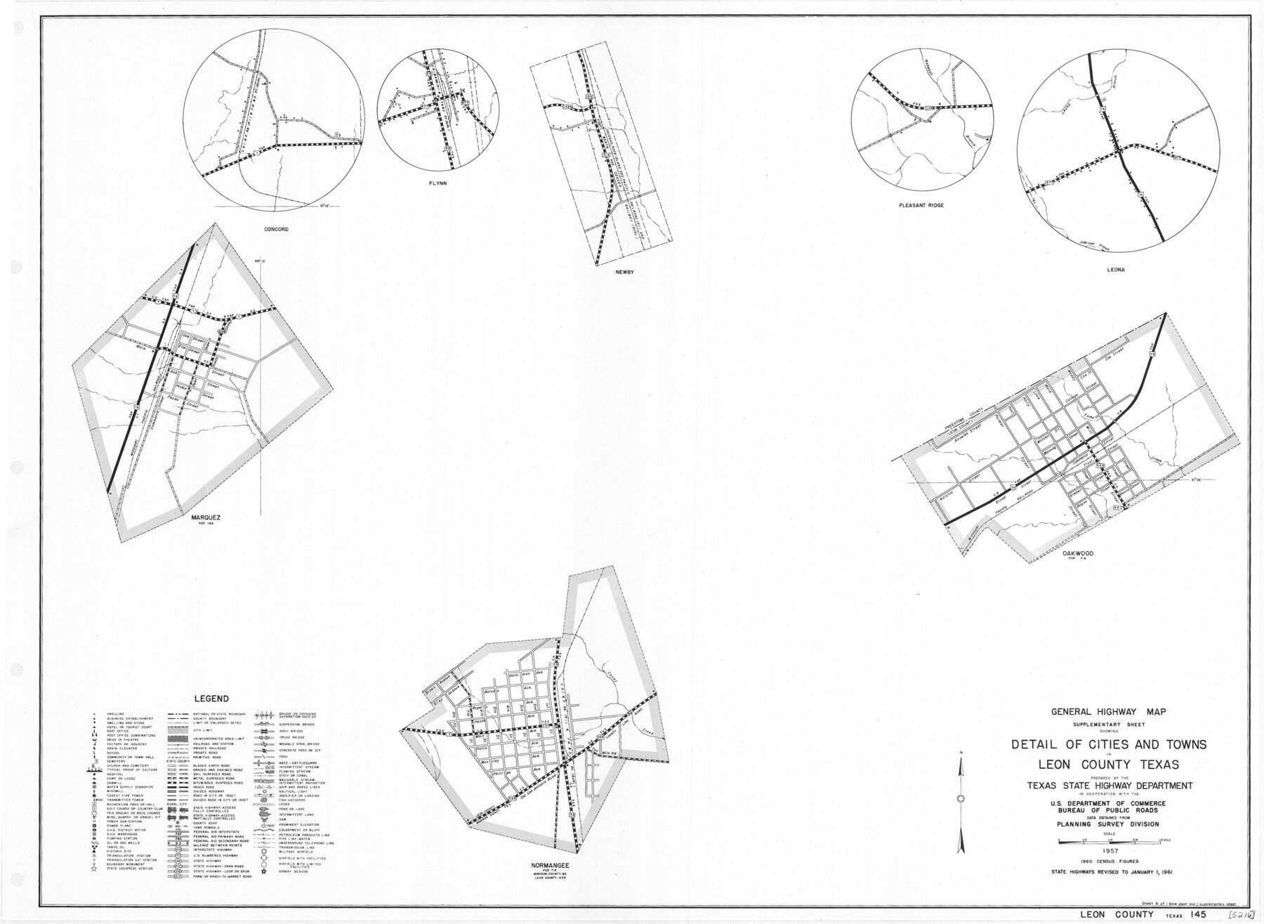 79569, General Highway Map.  Detail of Cities and Towns in Leon County, Texas, Texas State Library and Archives