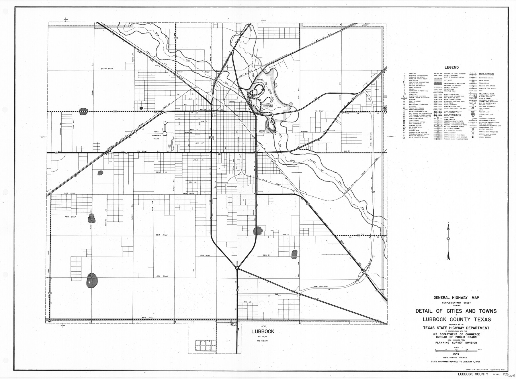 79579, General Highway Map.  Detail of Cities and Towns in Lubbock County, Texas  [Lubbock and vicinity], Texas State Library and Archives