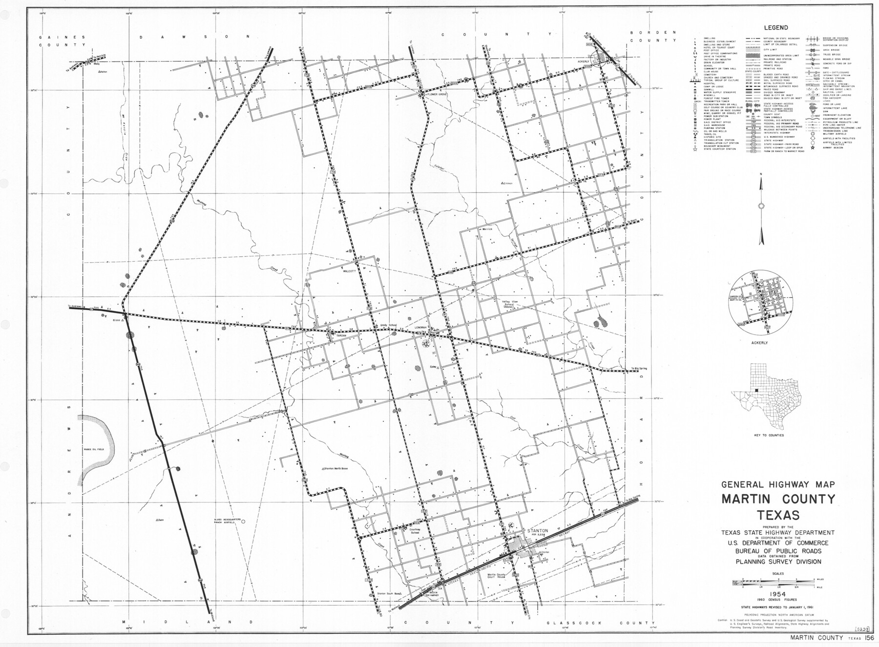 79583, General Highway Map, Martin County, Texas, Texas State Library and Archives