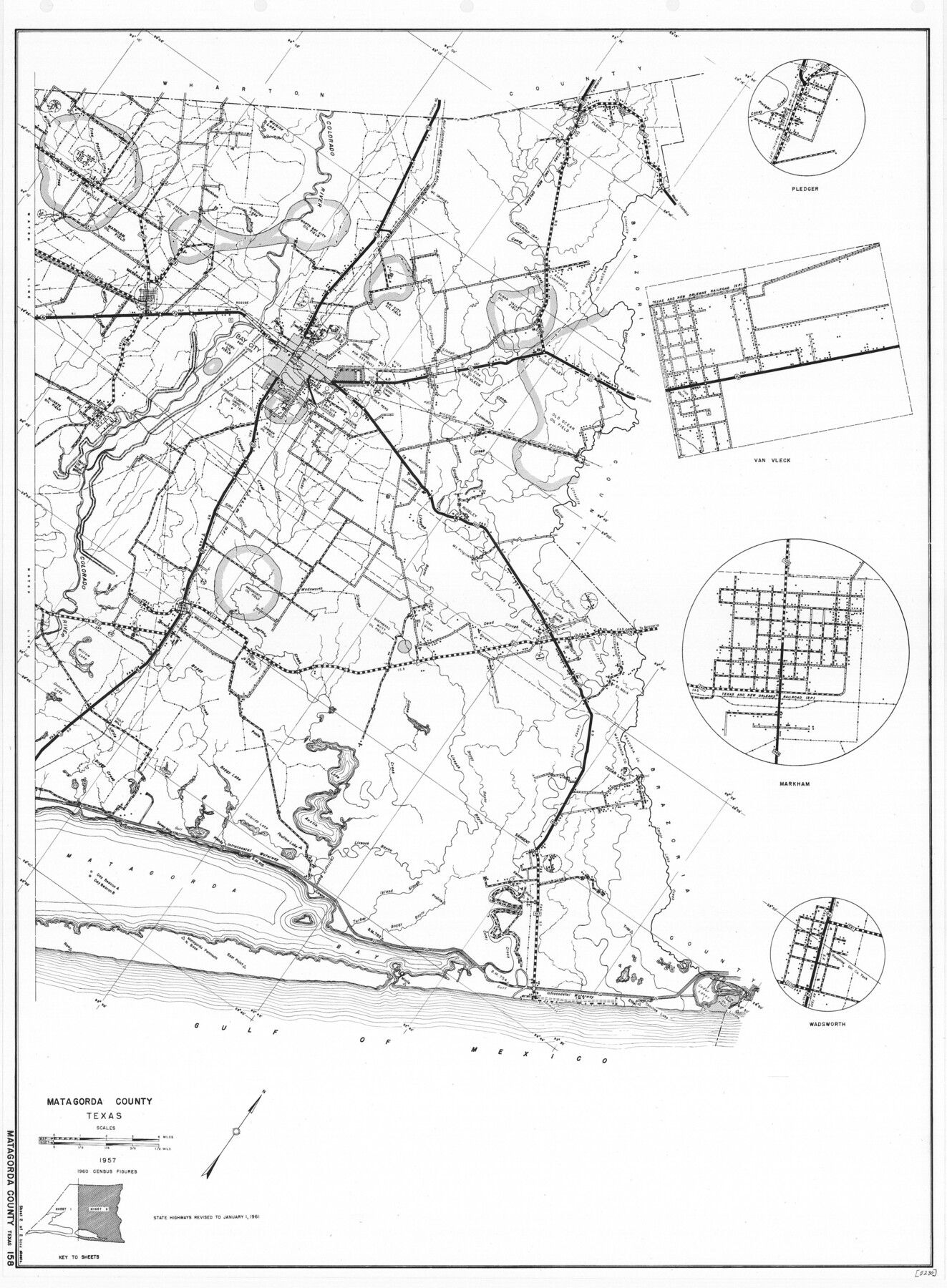79586, General Highway Map, Matagorda County, Texas, Texas State Library and Archives