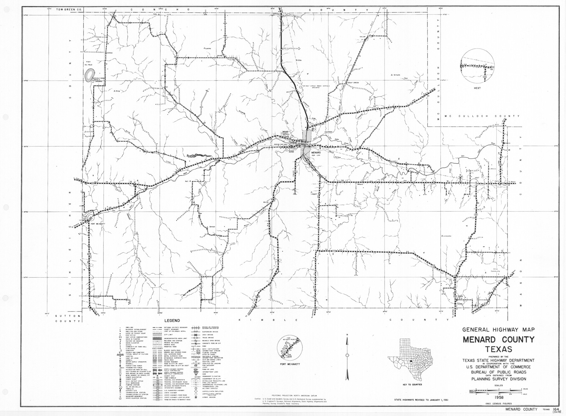 79595, General Highway Map, Menard County, Texas, Texas State Library and Archives