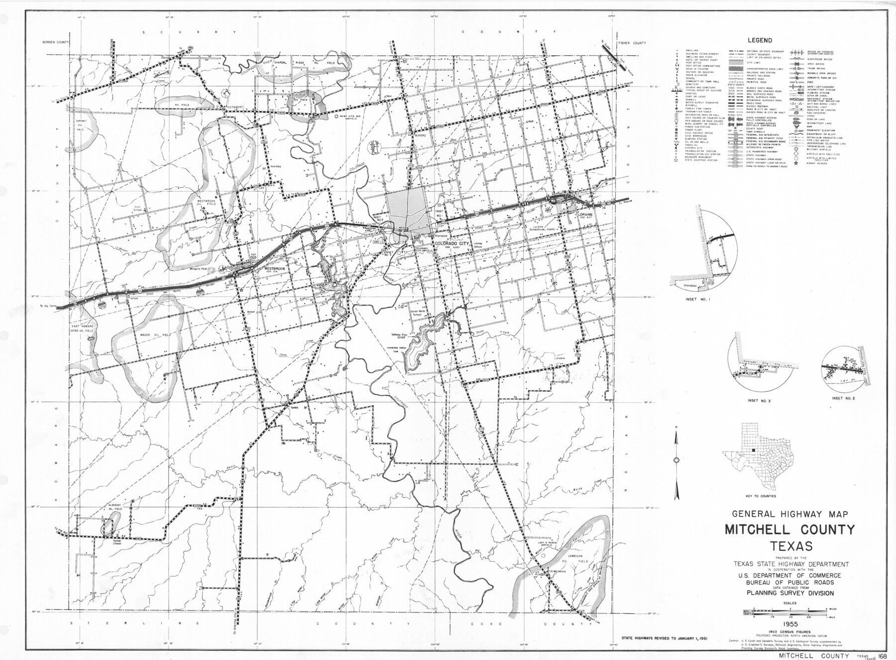 79600, General Highway Map, Mitchell County, Texas, Texas State Library and Archives