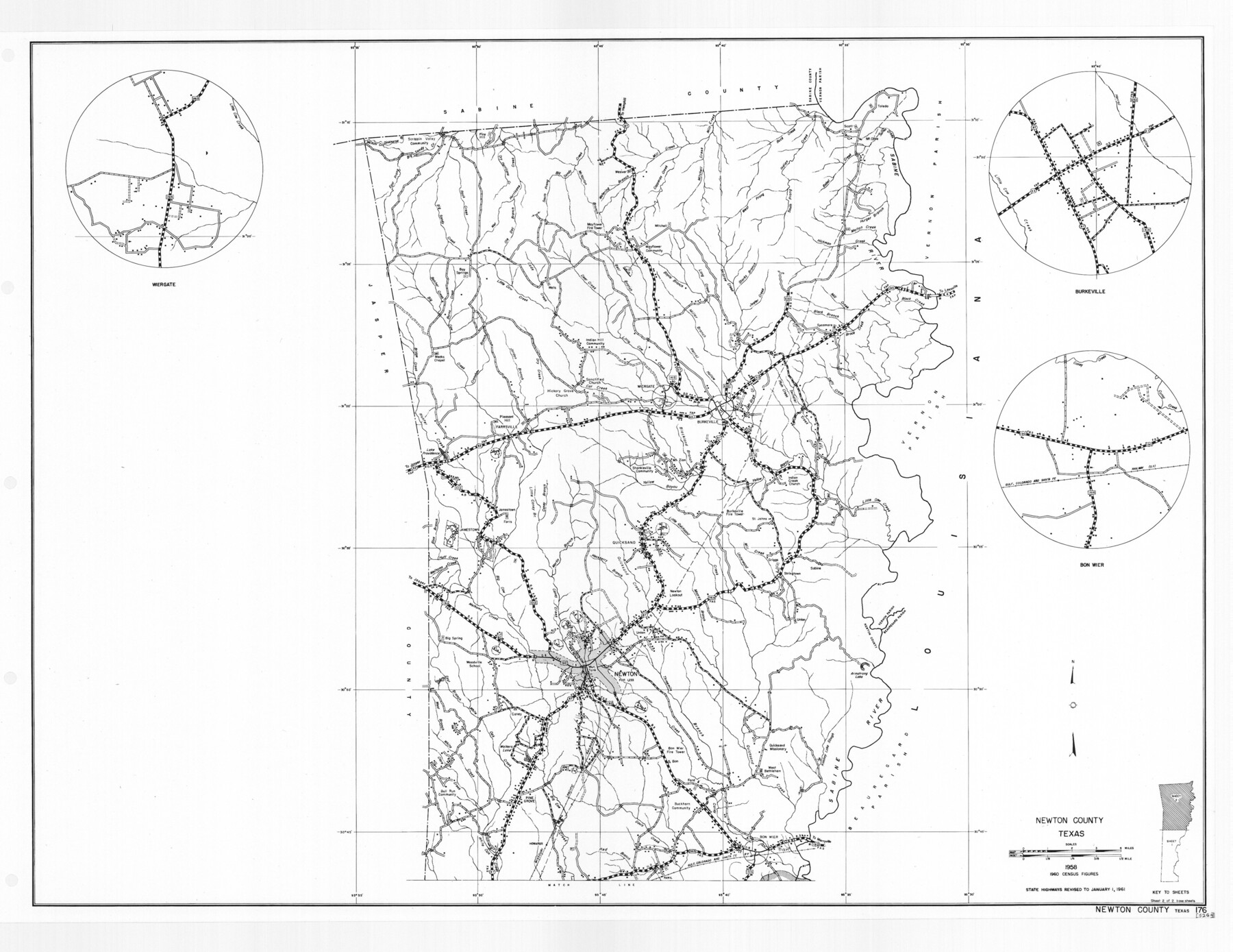 79613, General Highway Map, Newton County, Texas, Texas State Library and Archives