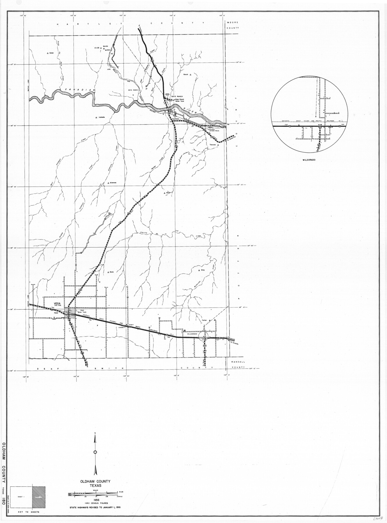 79620, General Highway Map, Oldham County, Texas, Texas State Library and Archives
