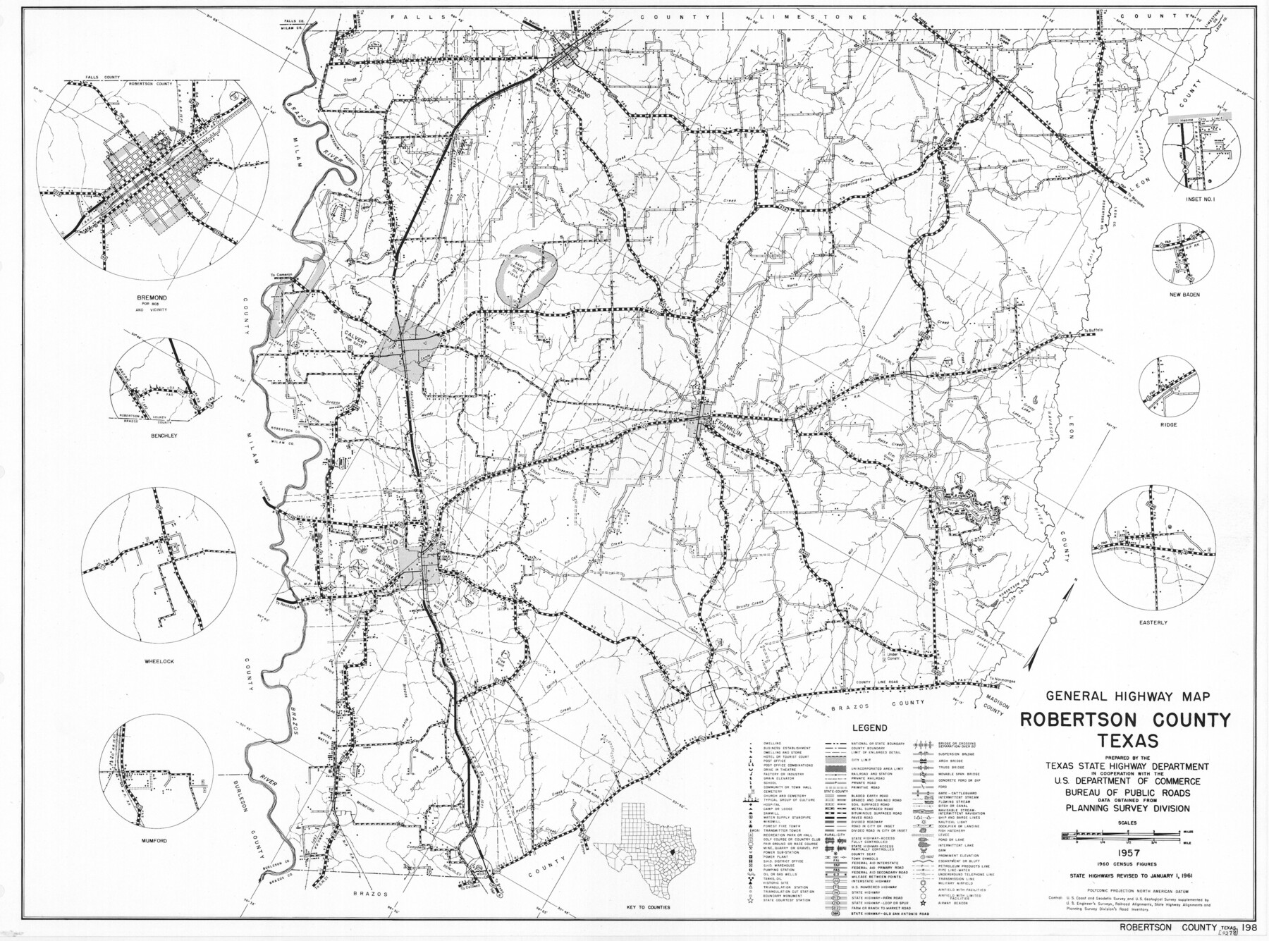 79641, General Highway Map, Robertson County, Texas, Texas State Library and Archives