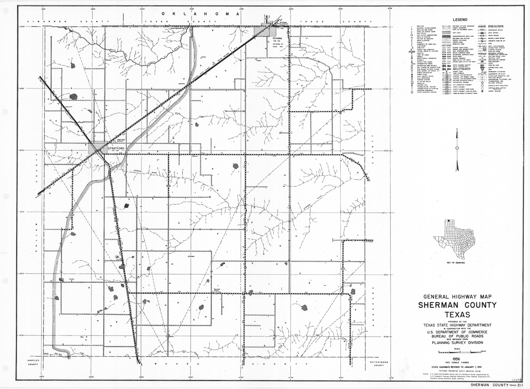 79653, General Highway Map, Sherman County, Texas, Texas State Library and Archives