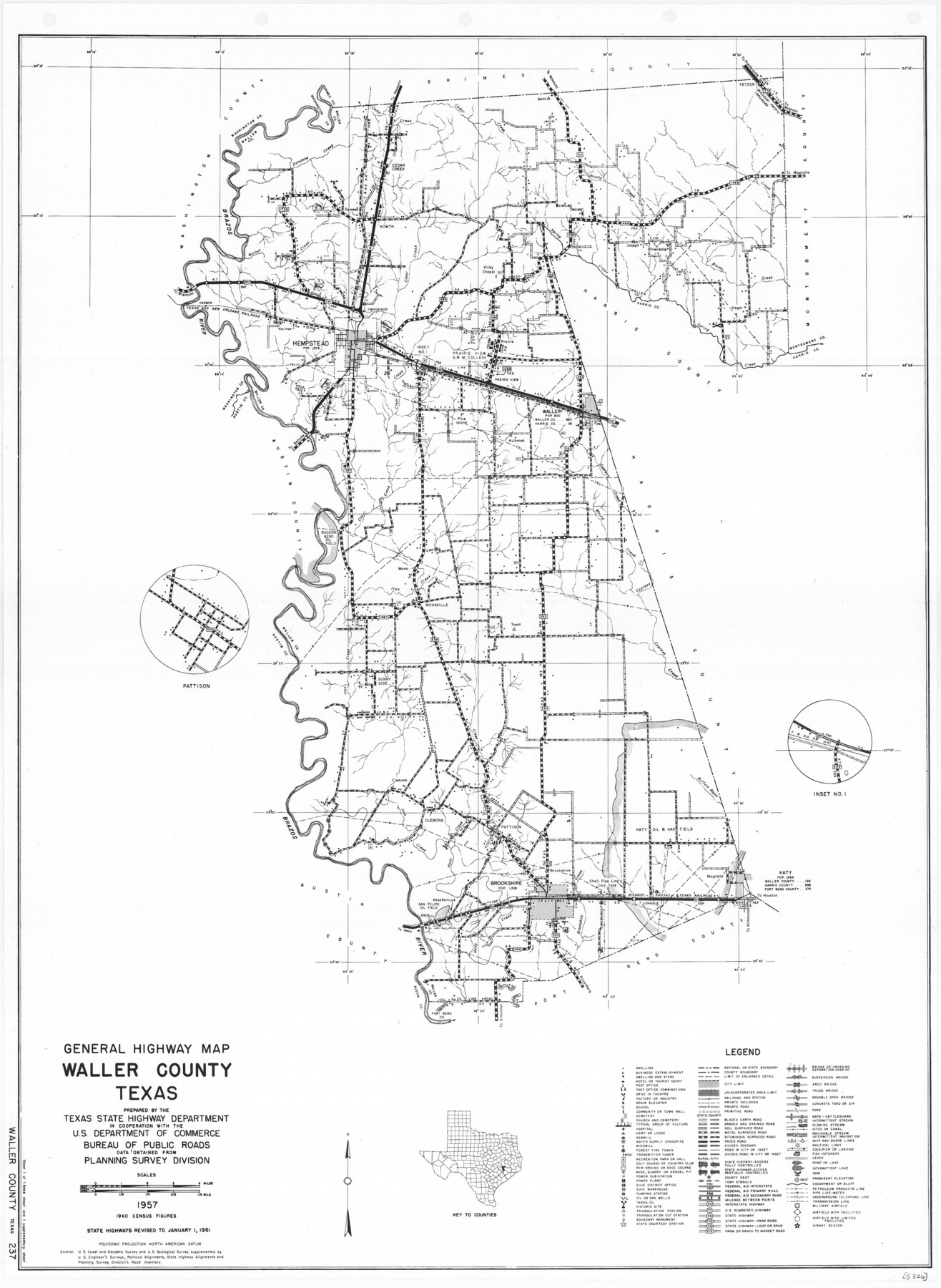 79700, General Highway Map, Waller County, Texas, Texas State Library and Archives