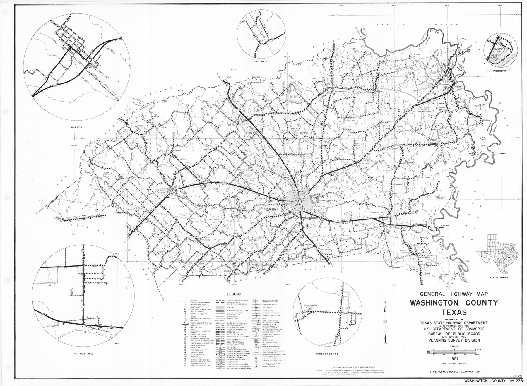 79703, General Highway Map, Washington County, Texas, Texas State Library and Archives