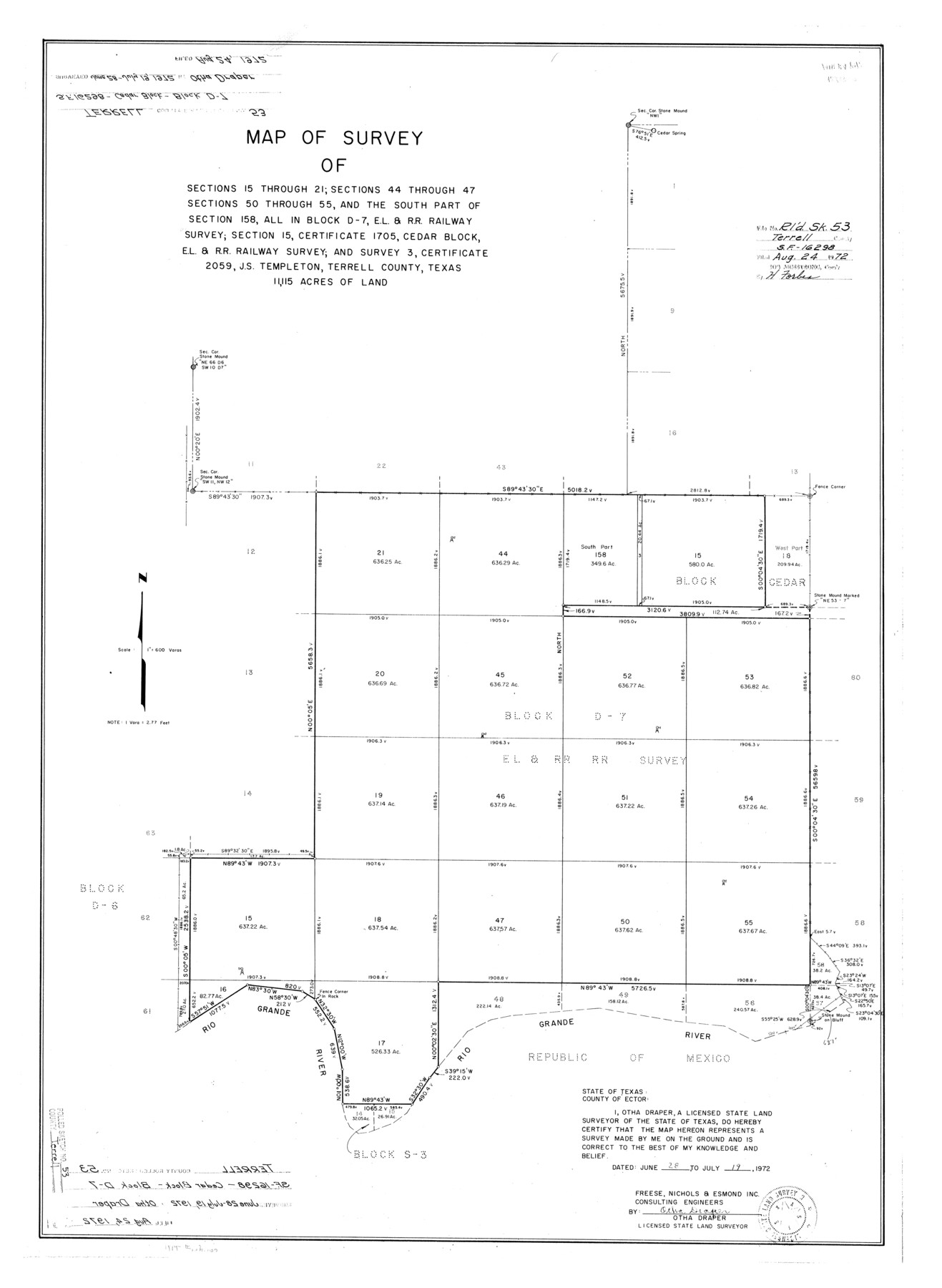 7971, Terrell County Rolled Sketch 53, General Map Collection