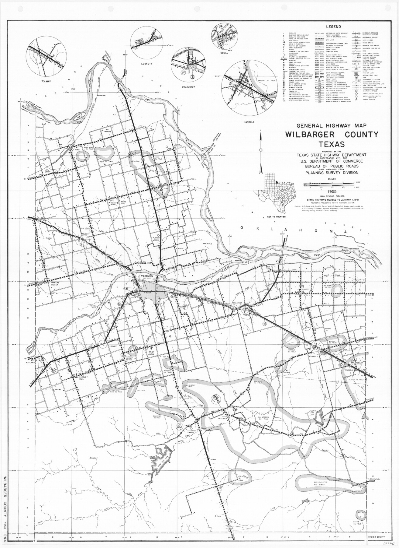 79710, General Highway Map, Wilbarger County, Texas, Texas State Library and Archives