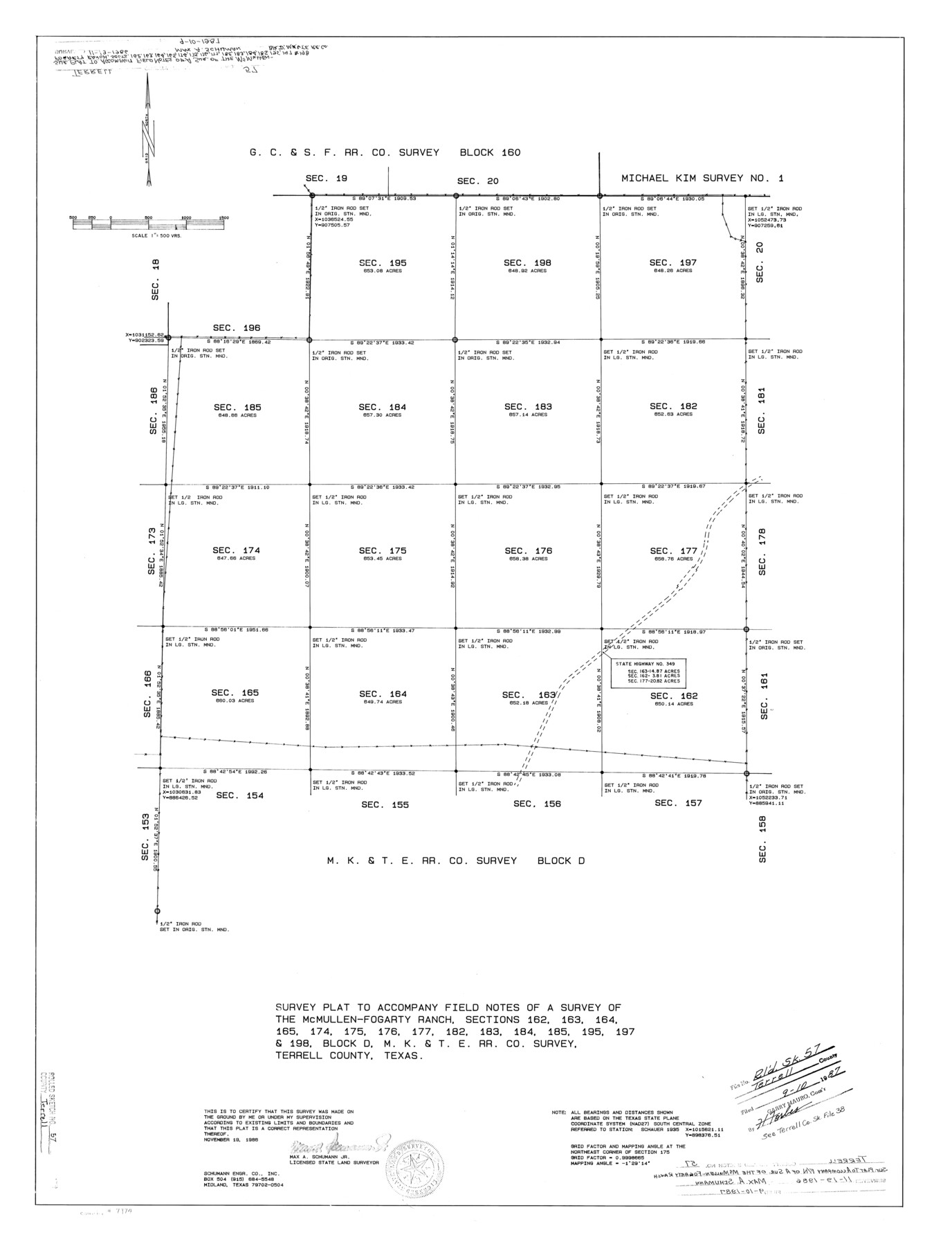 7974, Terrell County Rolled Sketch 57, General Map Collection