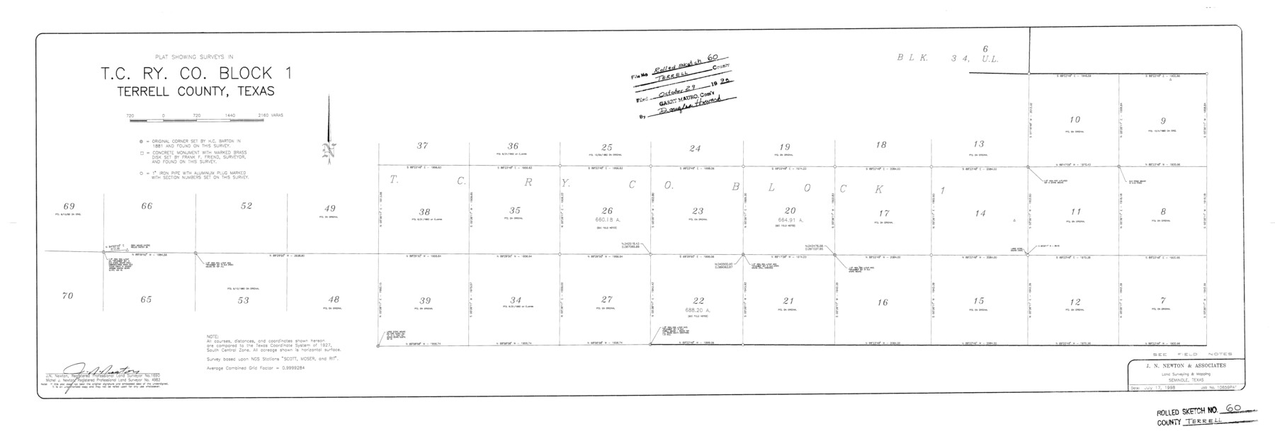 7976, Terrell County Rolled Sketch 60, General Map Collection