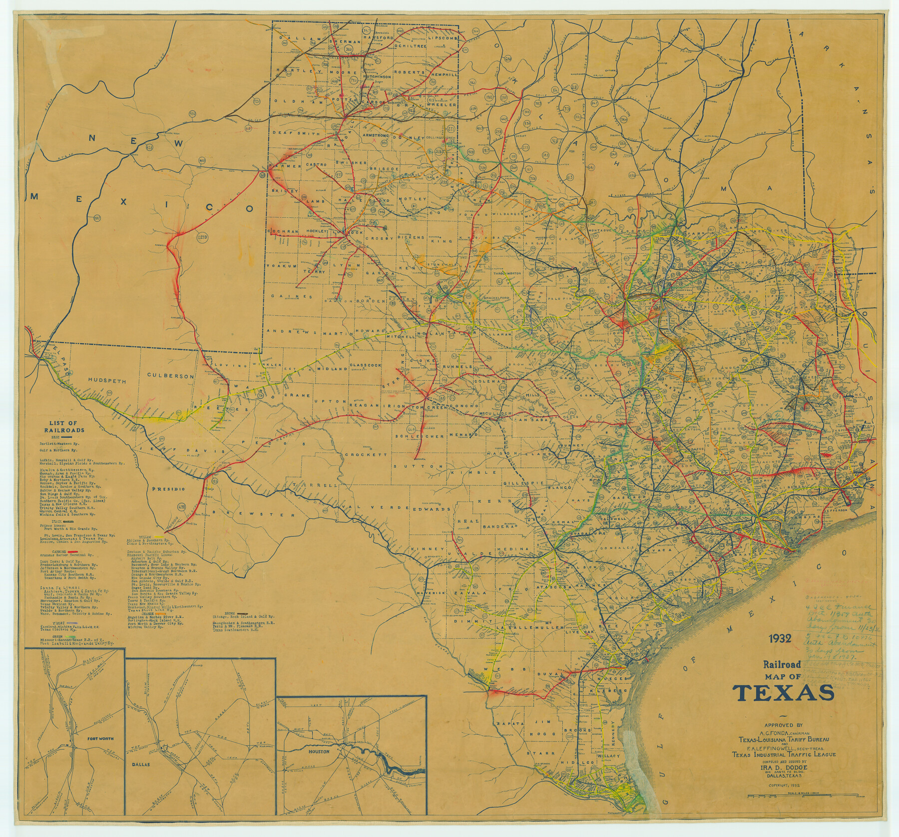 79761, Railroad Map of Texas, Texas State Library and Archives