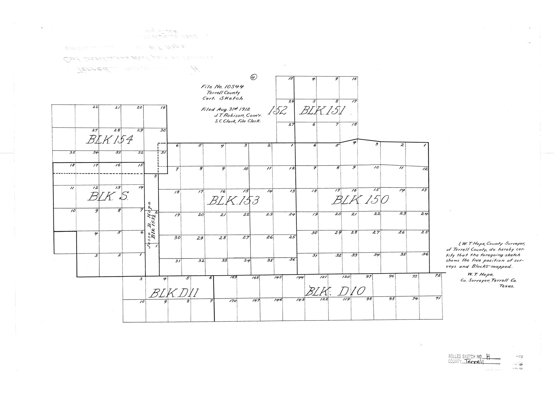 7977, Terrell County Rolled Sketch H, General Map Collection