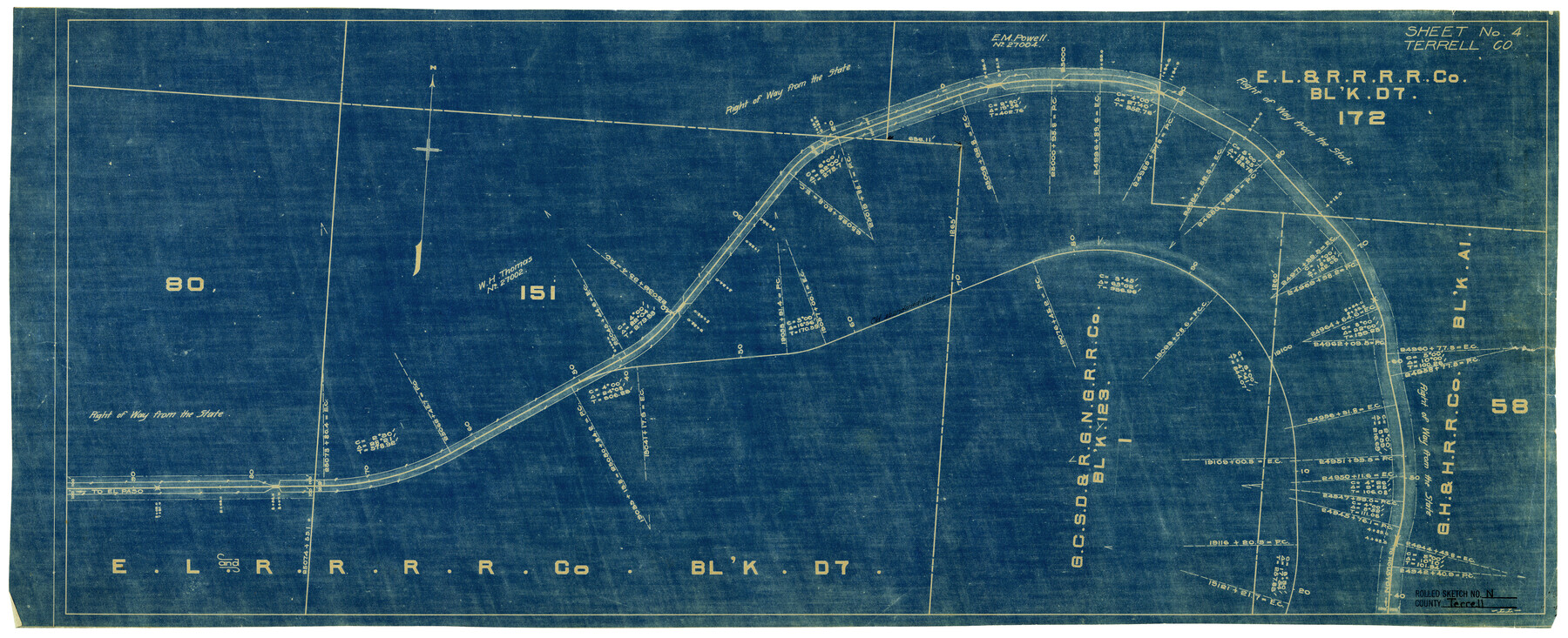 7978, Terrell County Rolled Sketch N, General Map Collection
