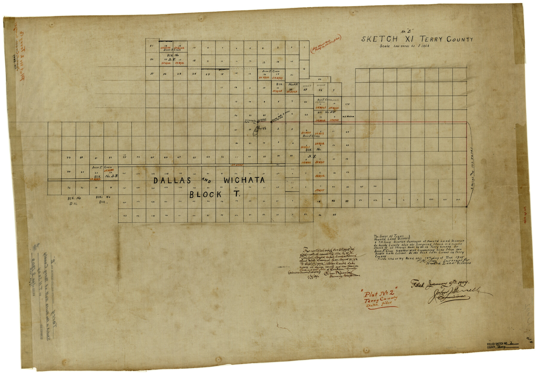7980, Terry County Rolled Sketch 2, General Map Collection

